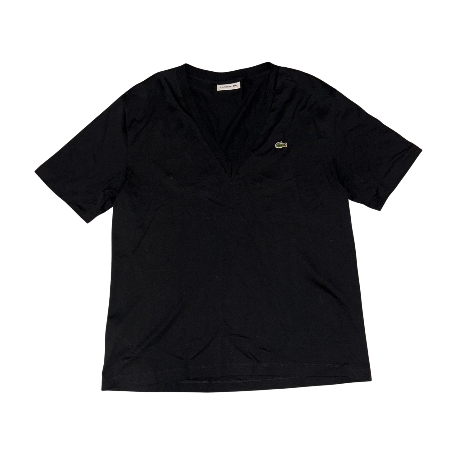 Lacoste V Neck Black T-Shirt