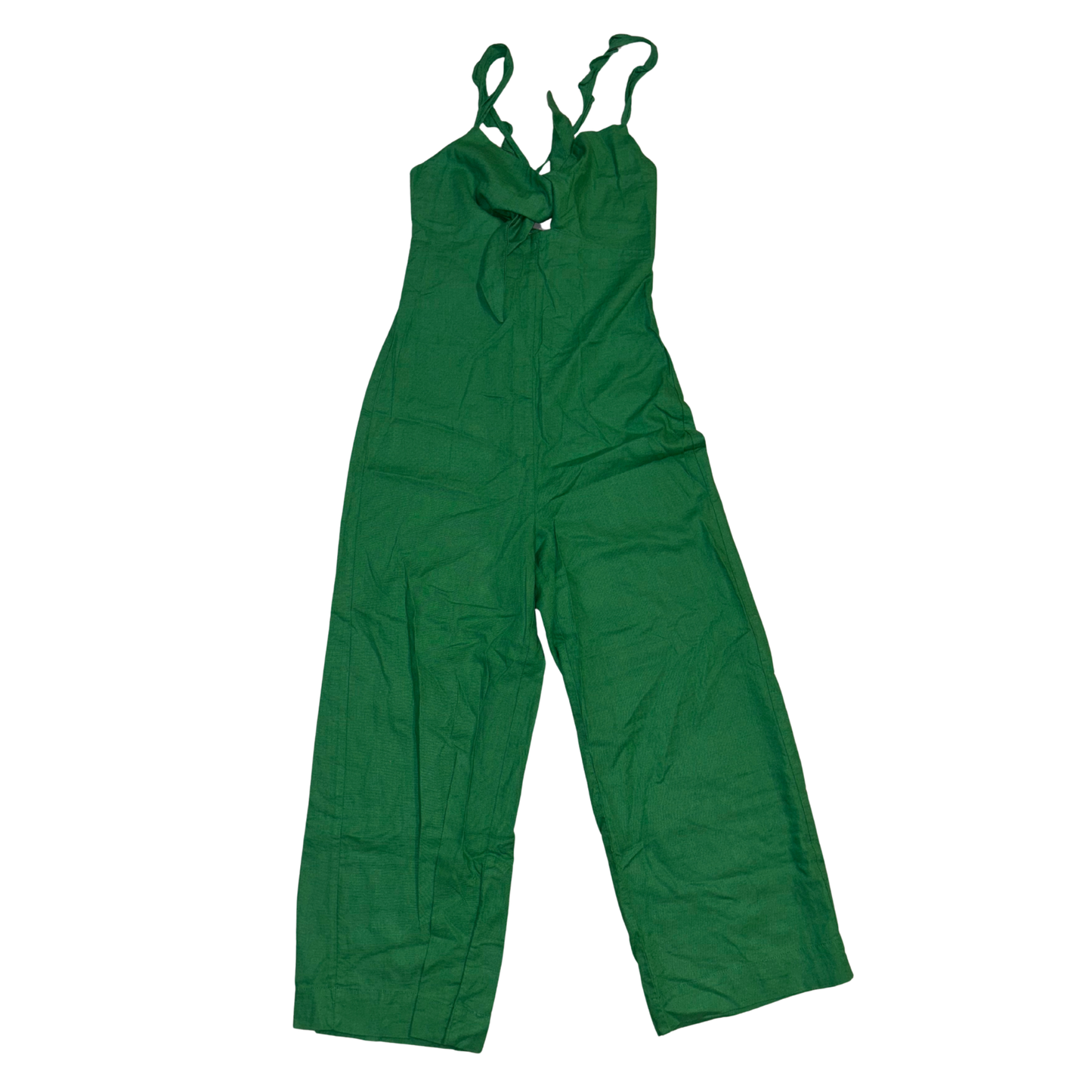 Bershka Green Tie Front Jumpsuit