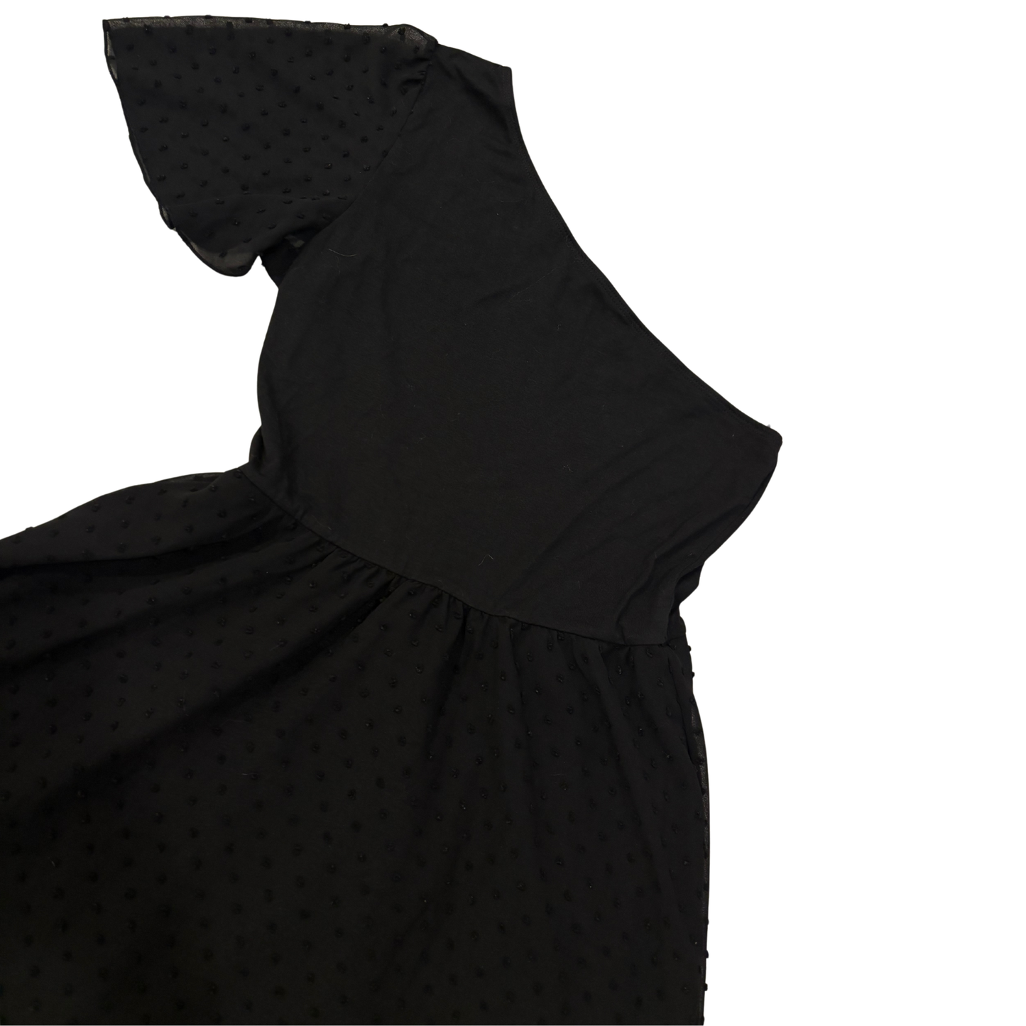 Black One Sleeve Polka Dot Mini Dress