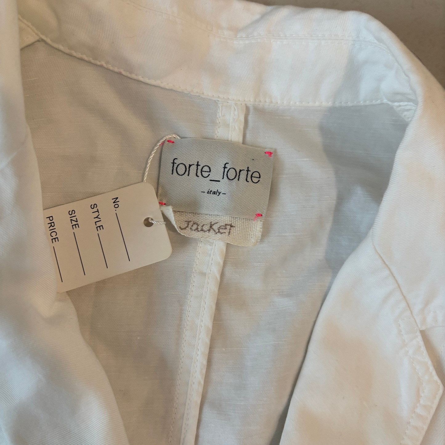 Forte Forte Cotton & Linen White Blazer