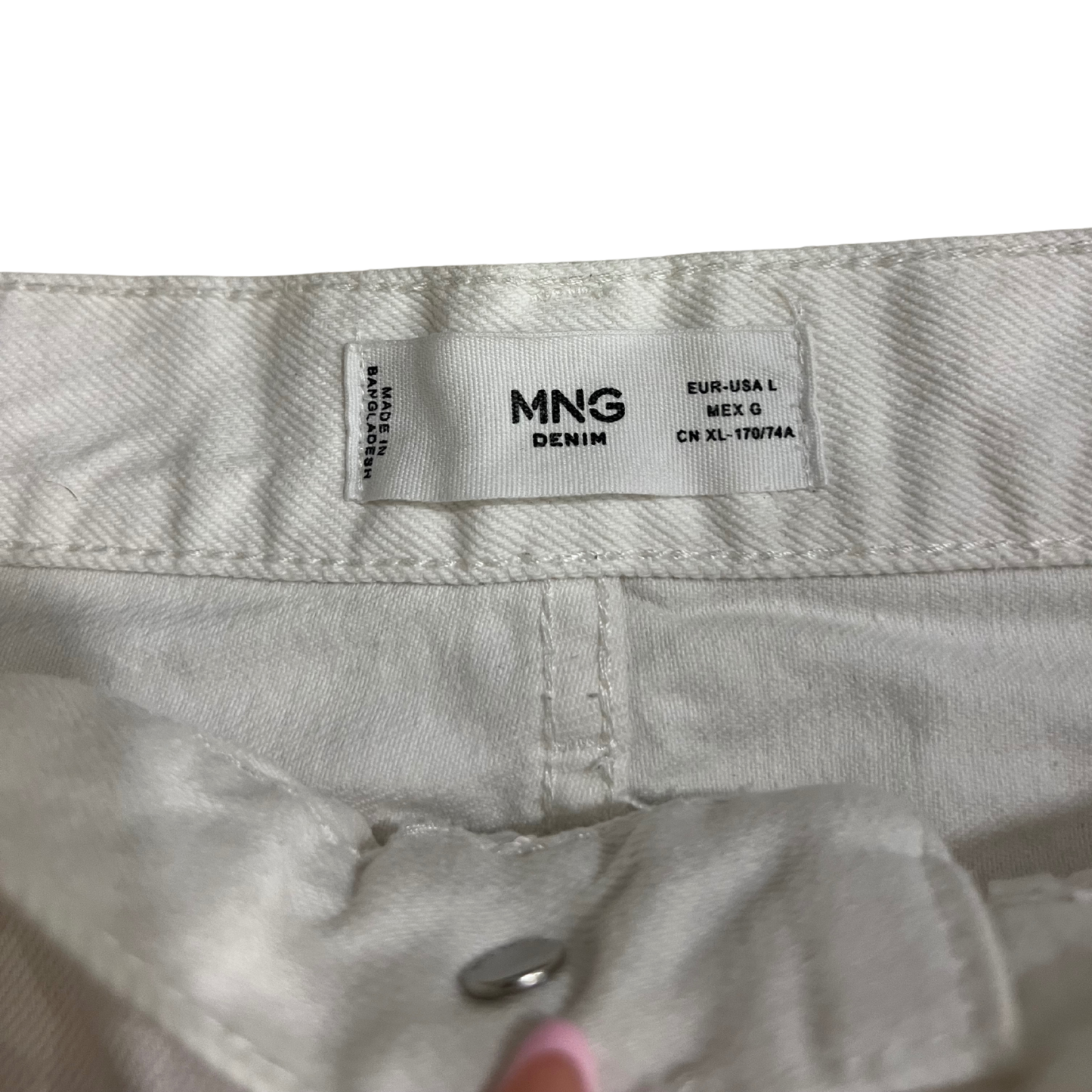 Mango White Denim Skirt