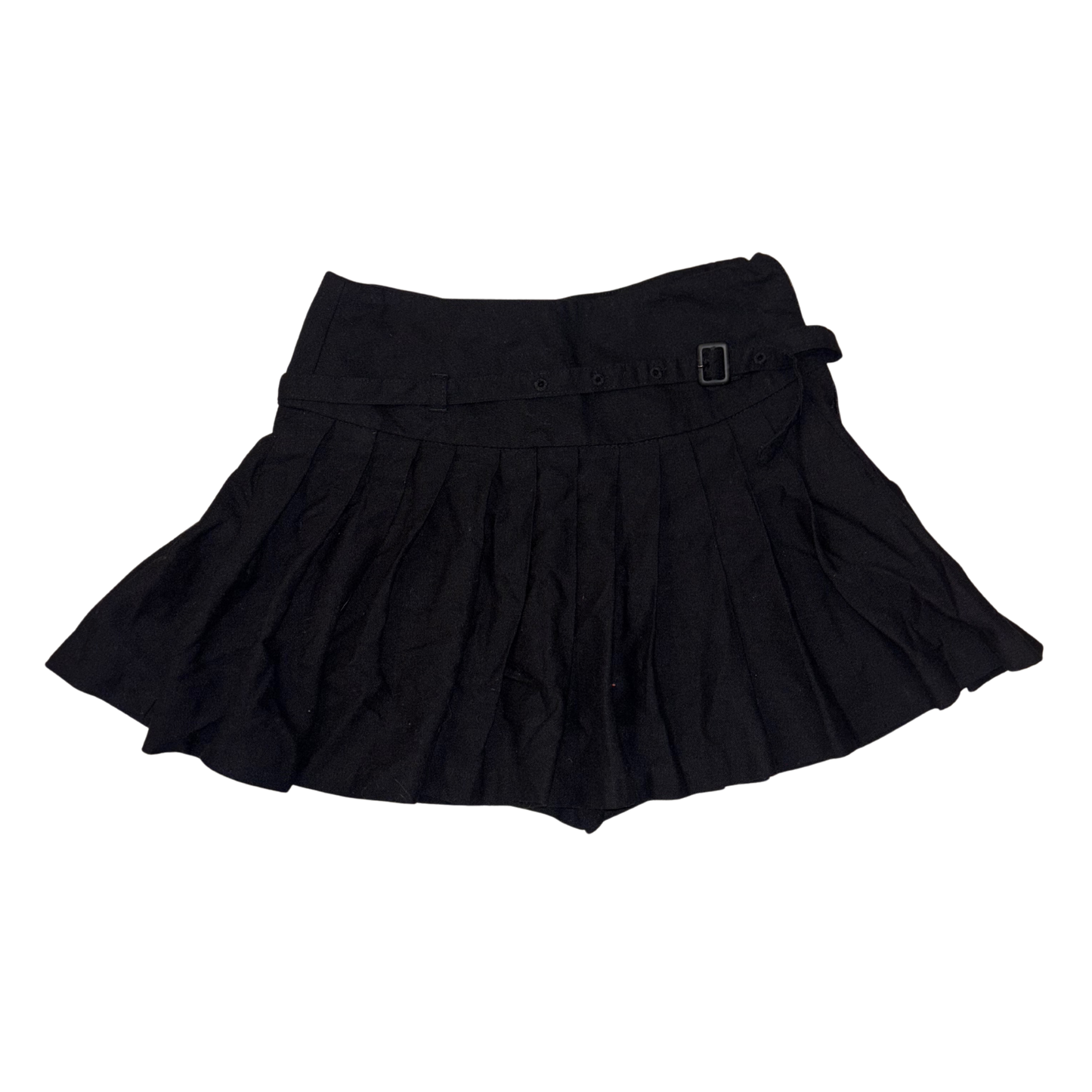 Lefties Black Pleated Belt Detail Skort