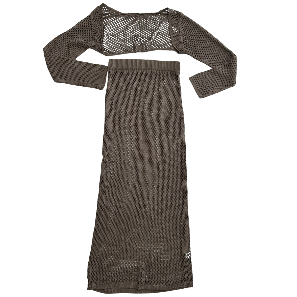 Brown Crochet Co-Ord