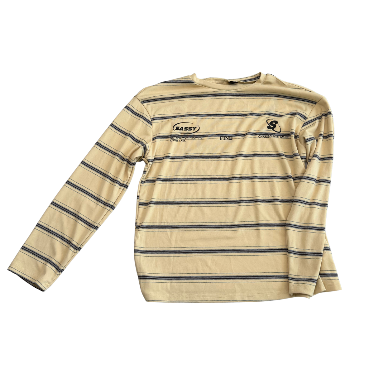 ‘Sassy’ Yellow Striped T-Shirt