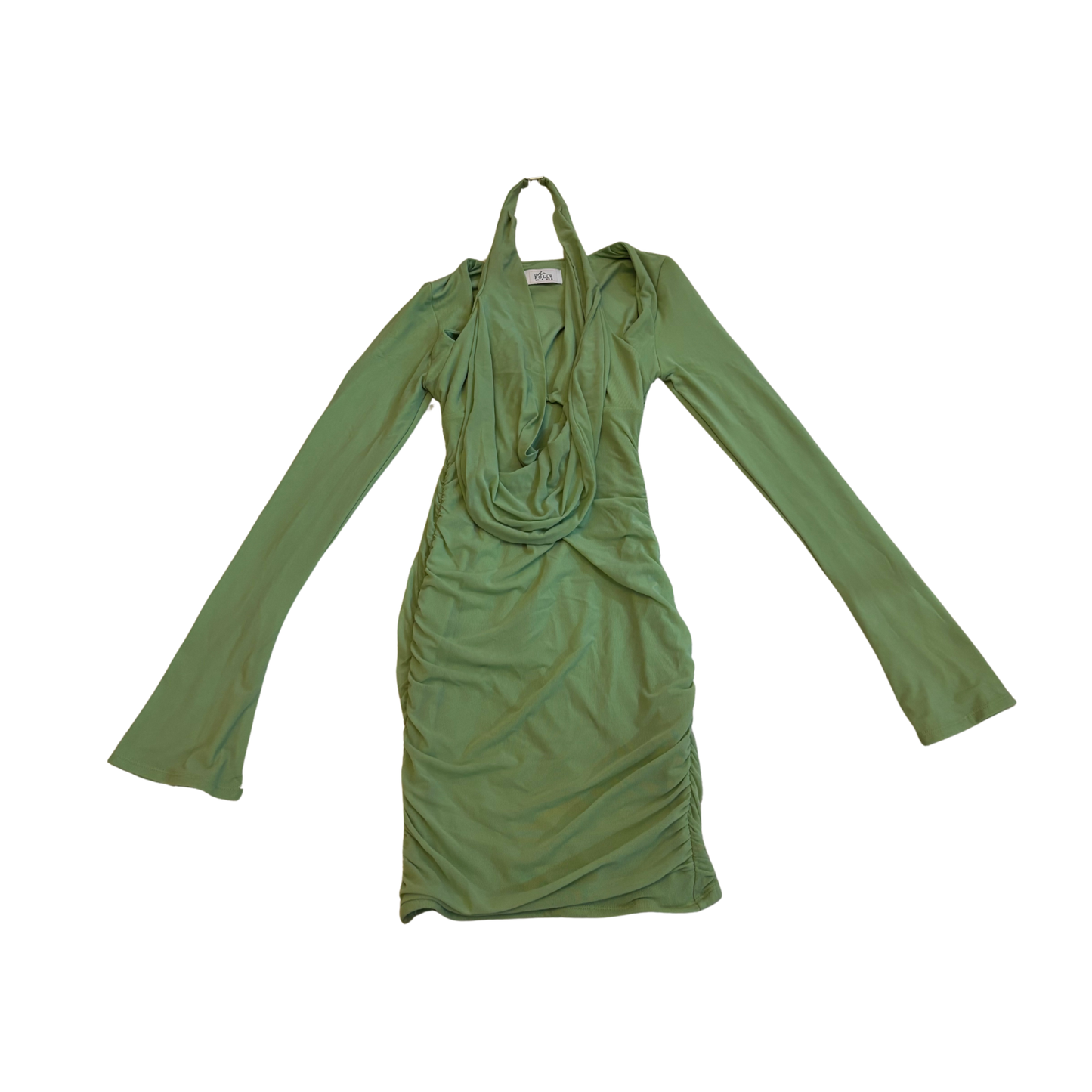 Oh Polly Green Long Sleeve Mini Dress