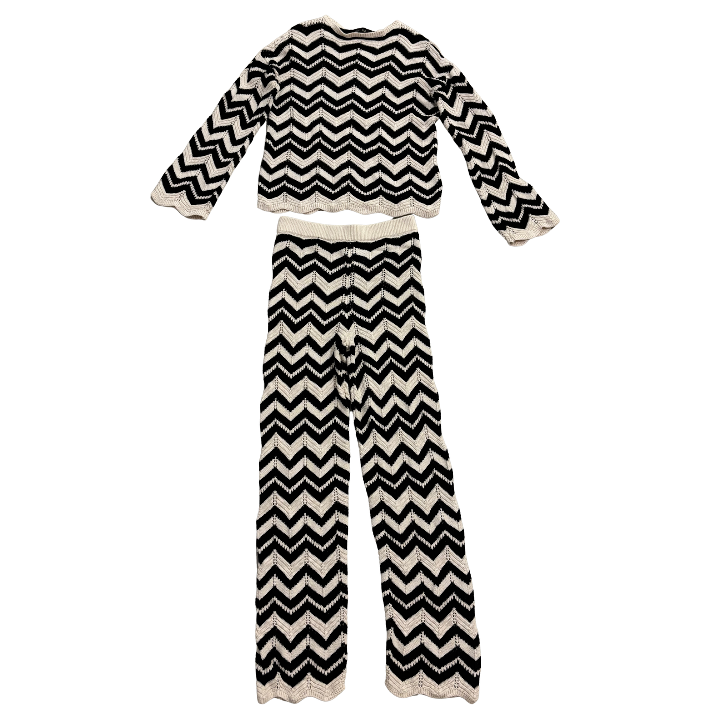 Cream & Black Crochet Co-Ord