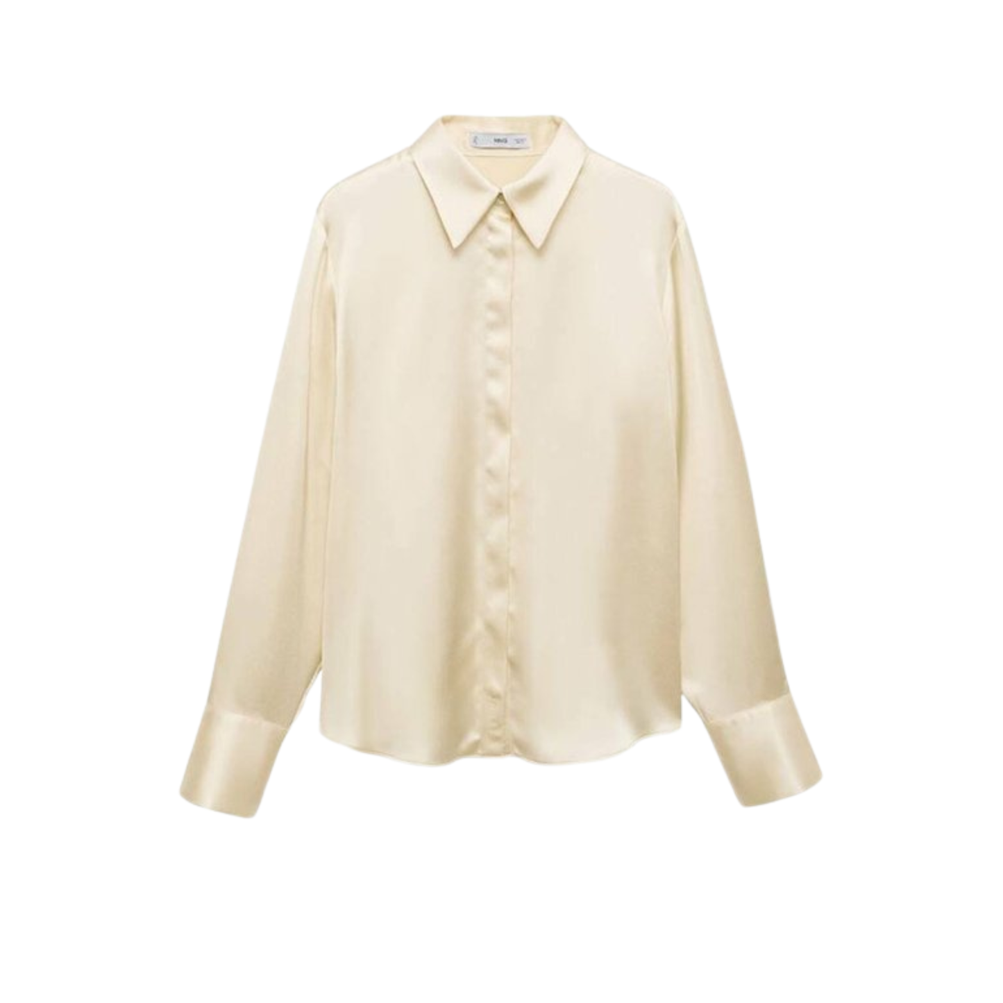 Mango Cream Satin Shirt