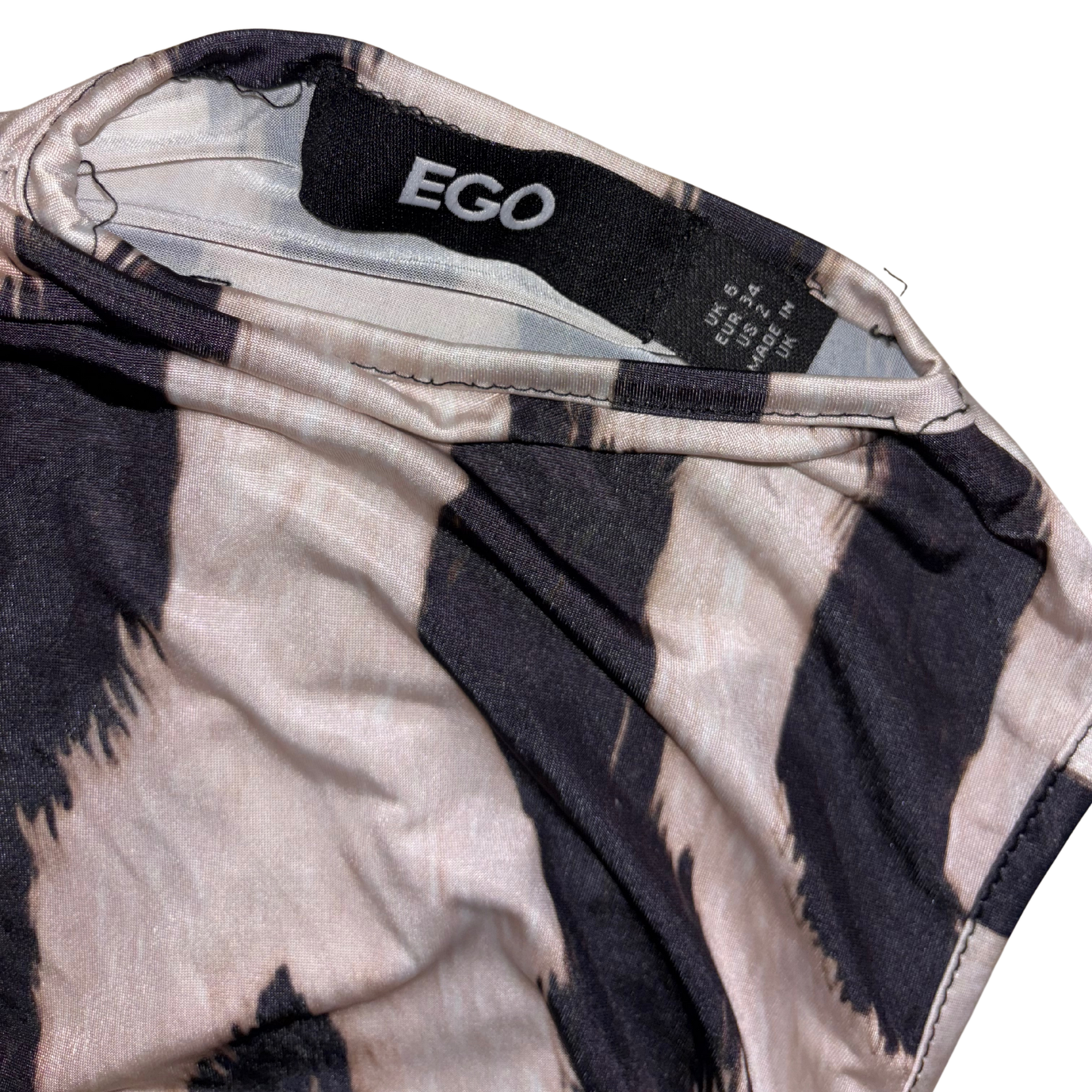 Ego Zebra Print Sleeveless Maxi Dress