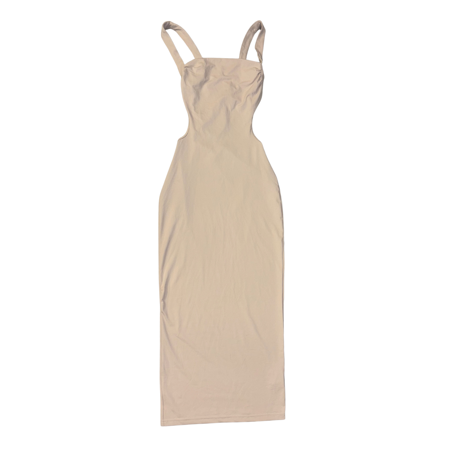 Nude Backless Maxi Dress
