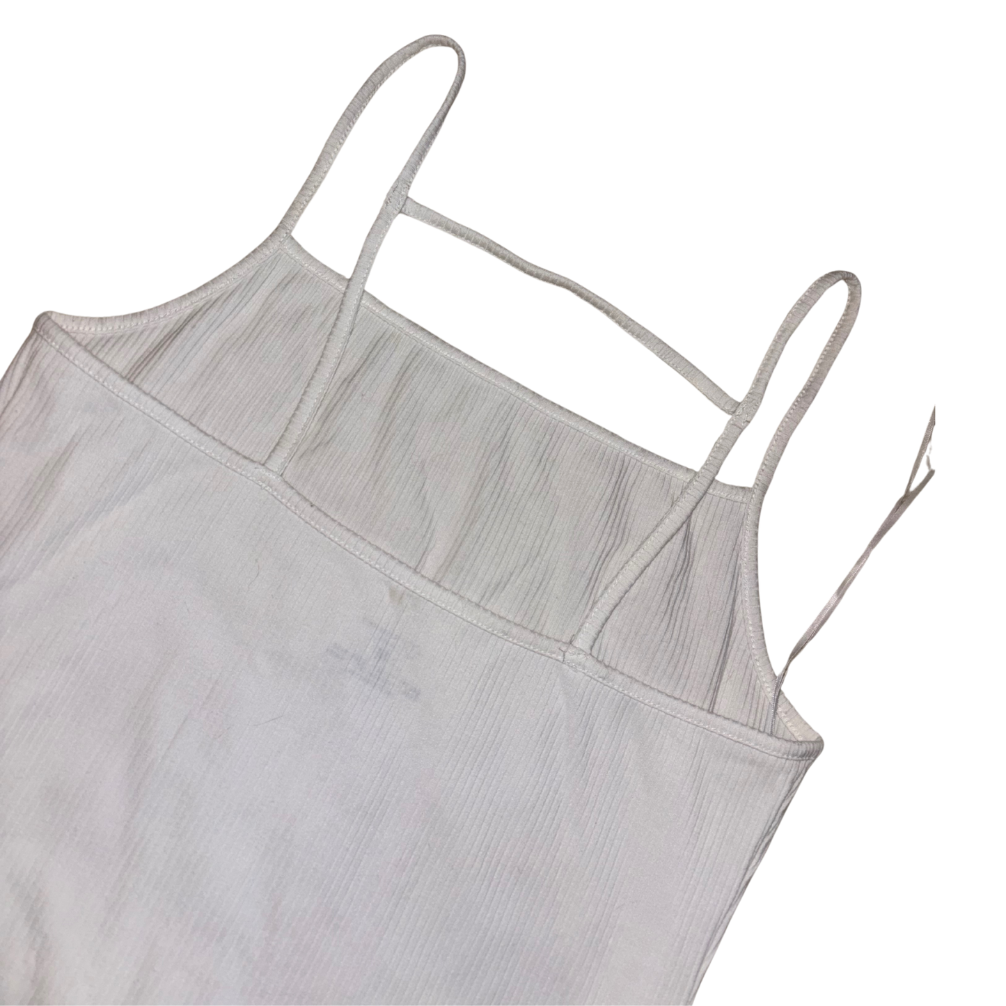 White Ribbed Mini Dress