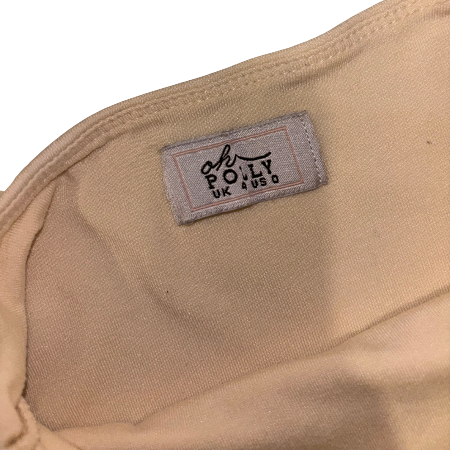 Oh Polly Cream Bodycon Midi Dress