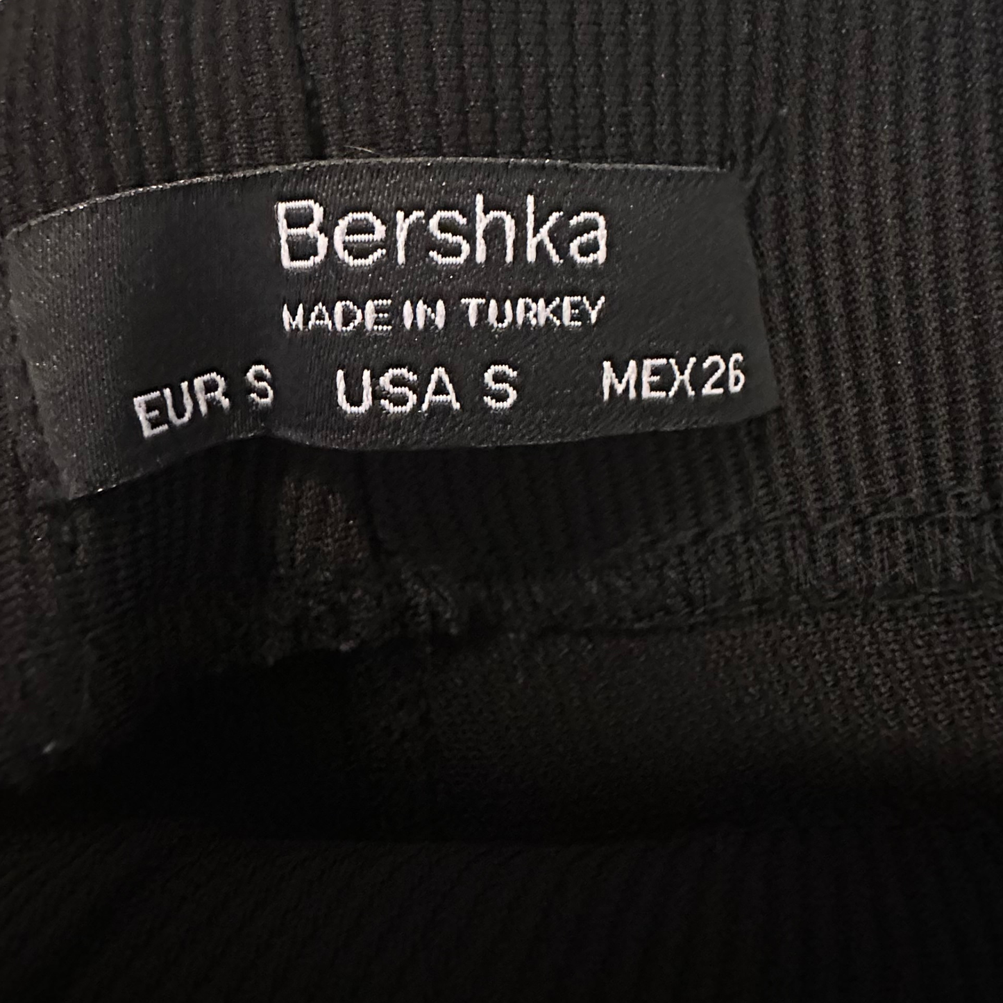 Bershka Black Ribbed Flares