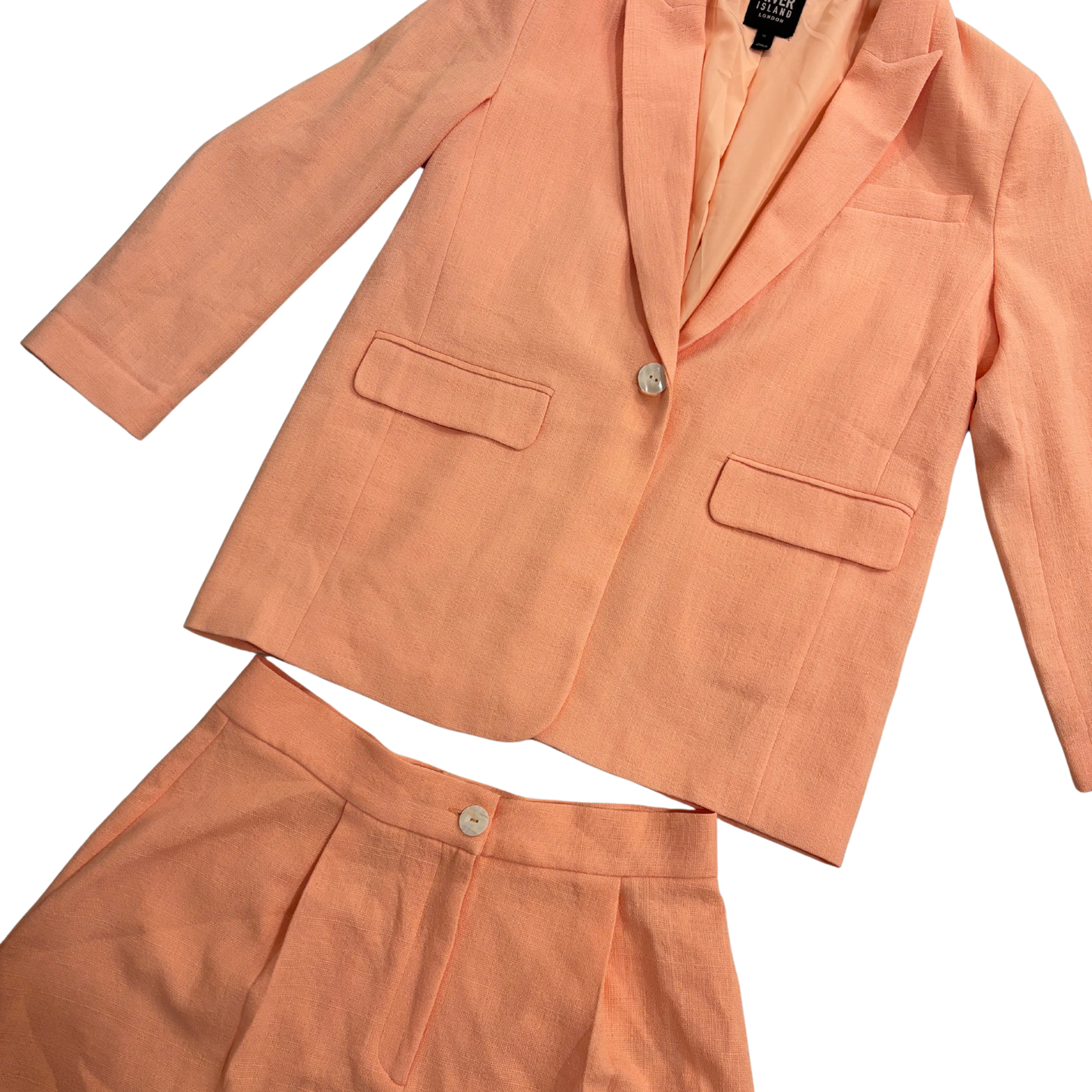 River Island Peach Blazer & Shorts Co-Ord