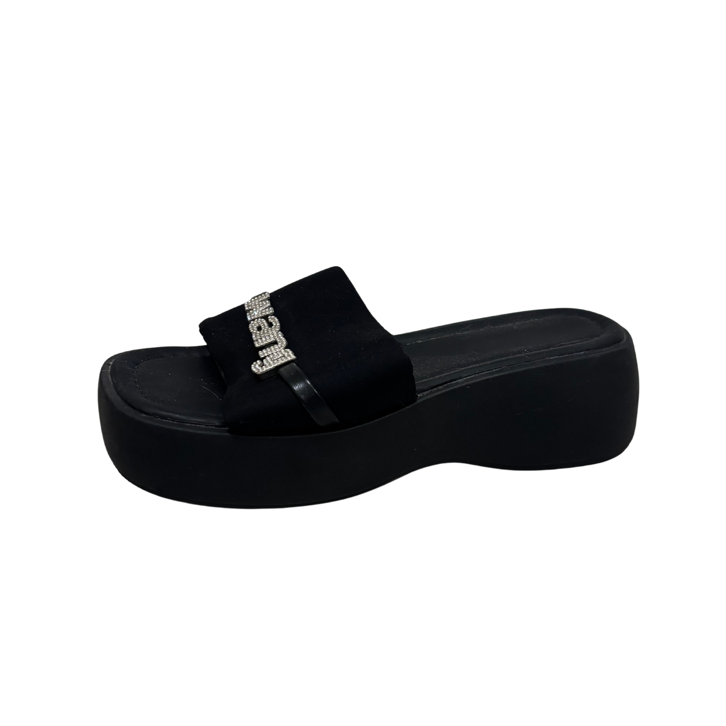 Black 'Wang' Platform Sandals