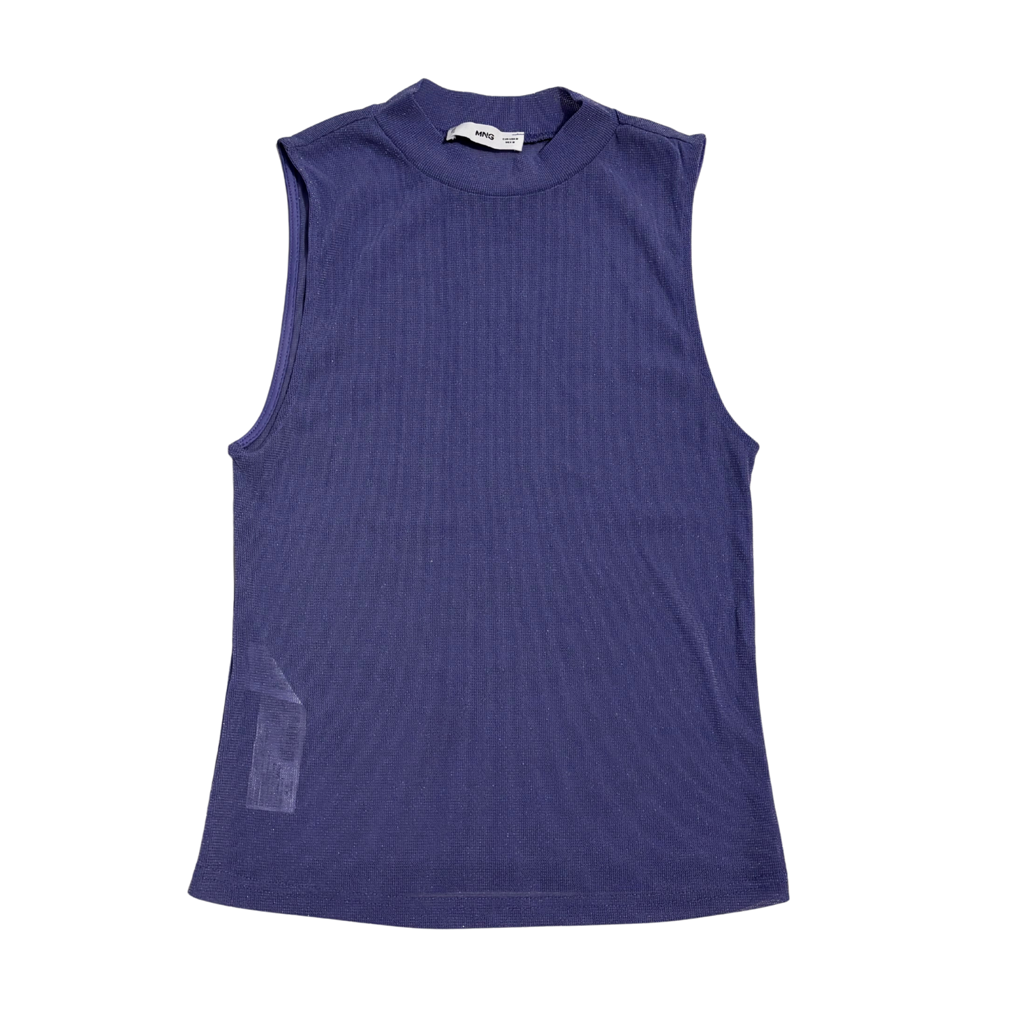 Mango Purple Mesh Sheer Top