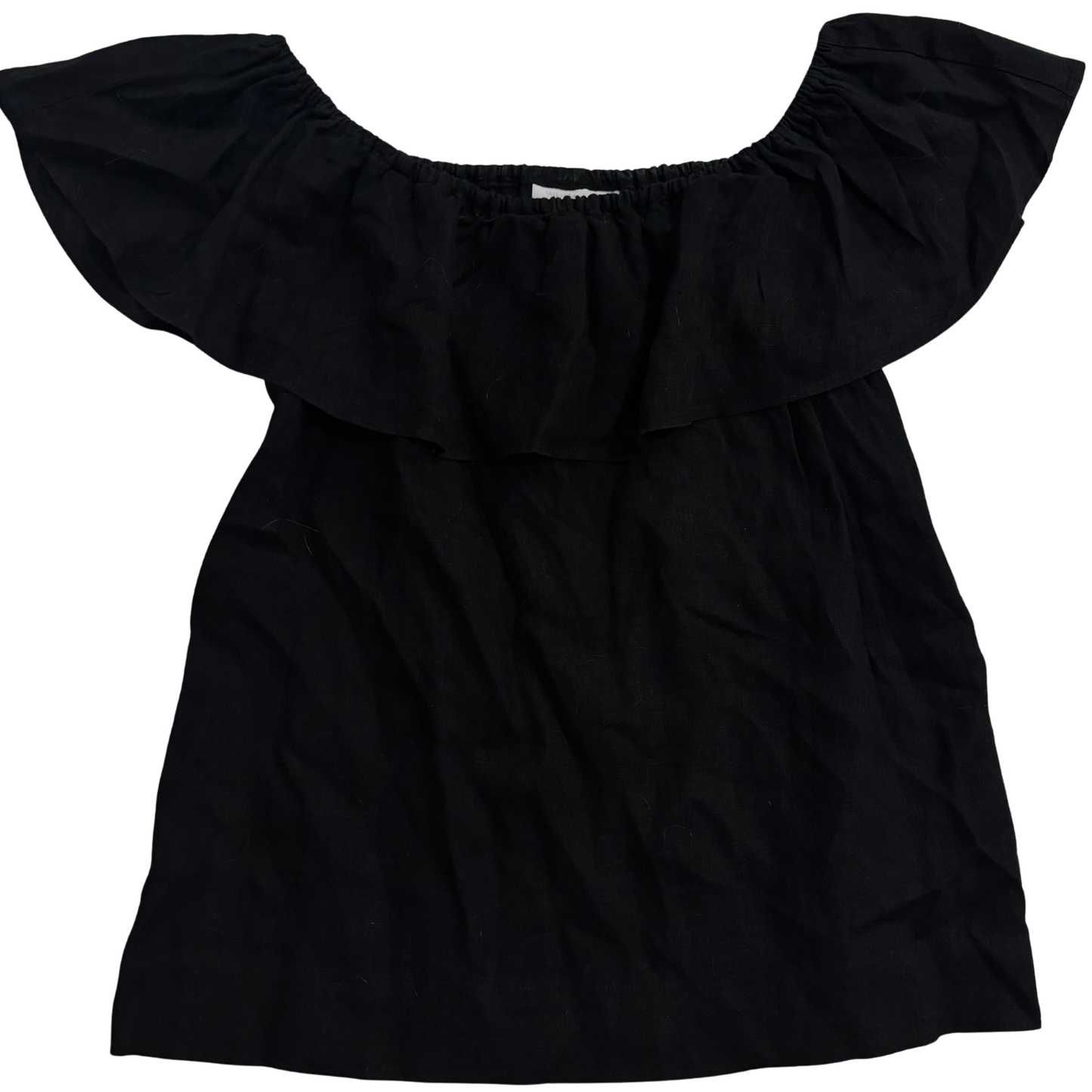 White Label Black Linen Off Shoulder Top