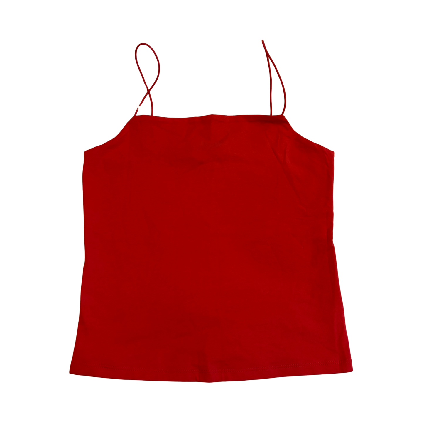Red Spaghetti Strap Crop Top