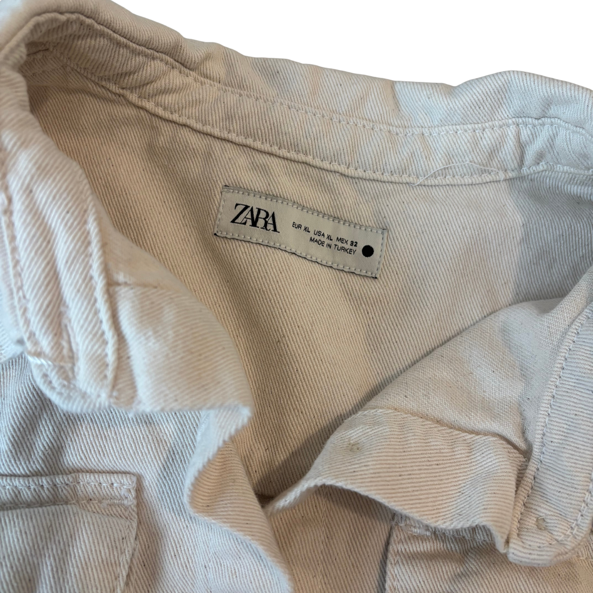 Zara White Denim Shacket