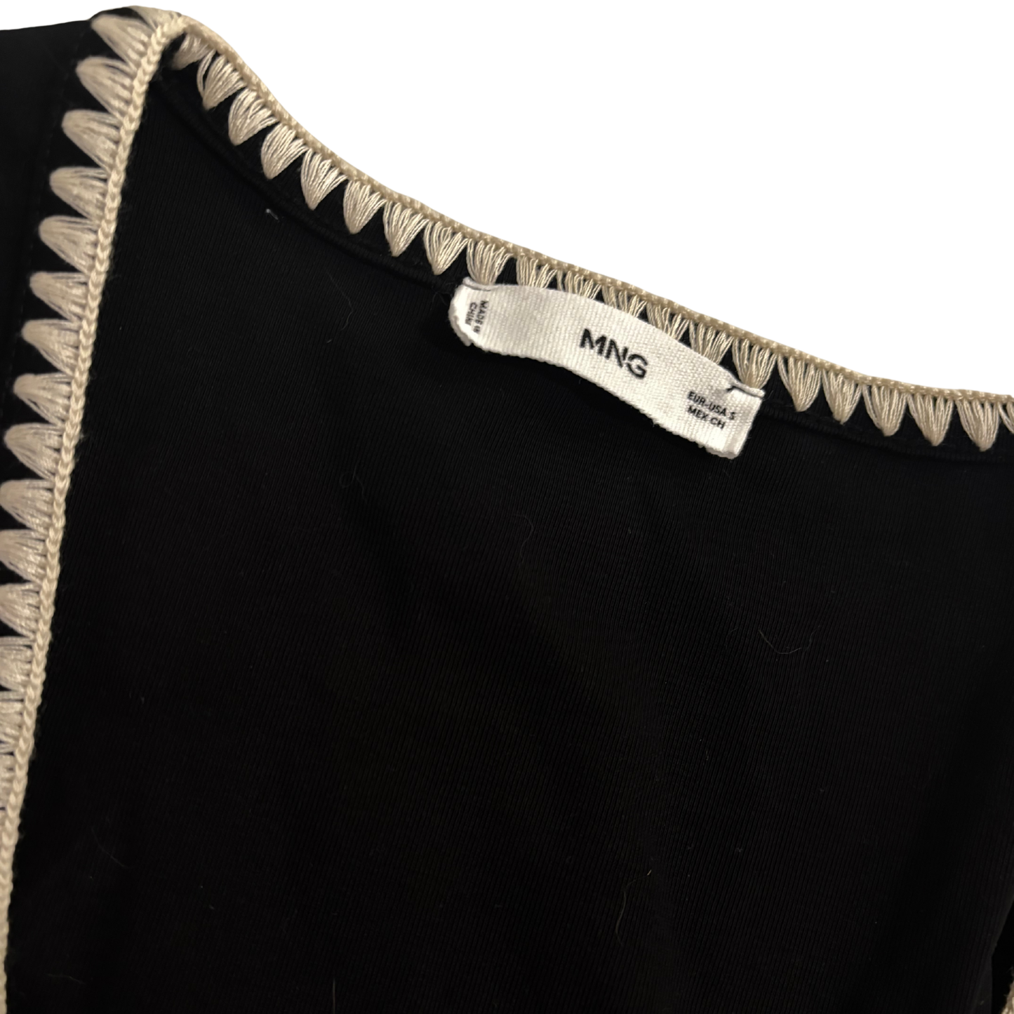 Mango Black & Cream Trip Top
