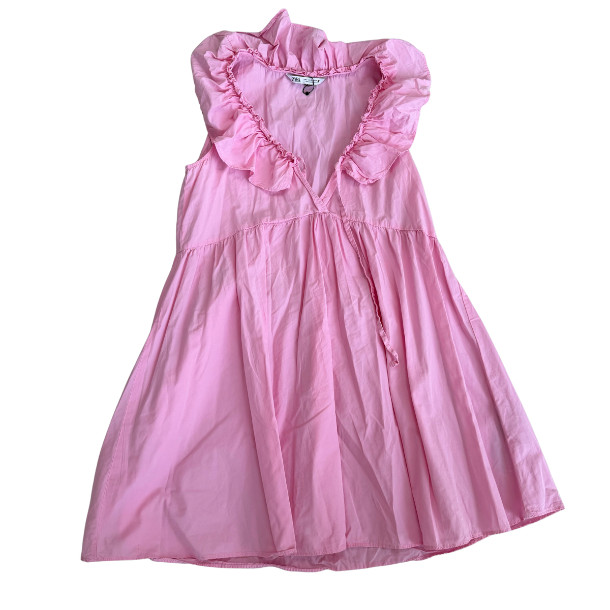 Zara Pink Ruffle Mini Dress