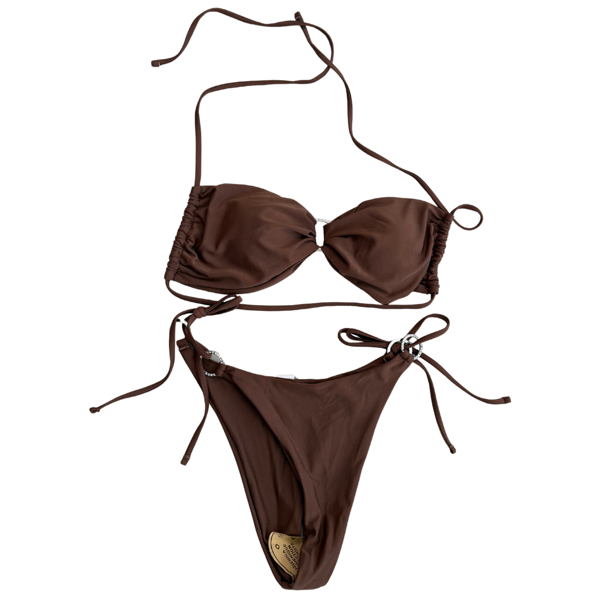 Brown Sparkly O-Ring Bikini