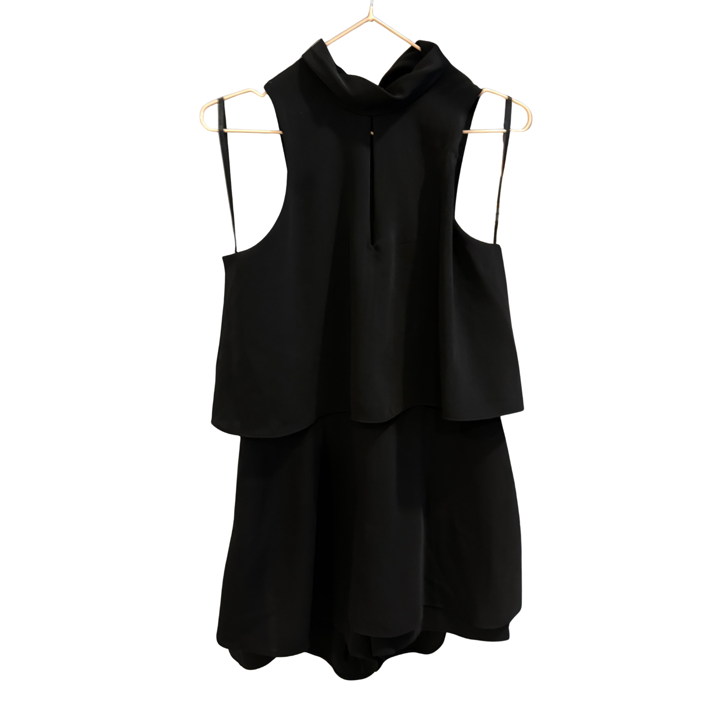 River Island Black Halterneck Playsuit