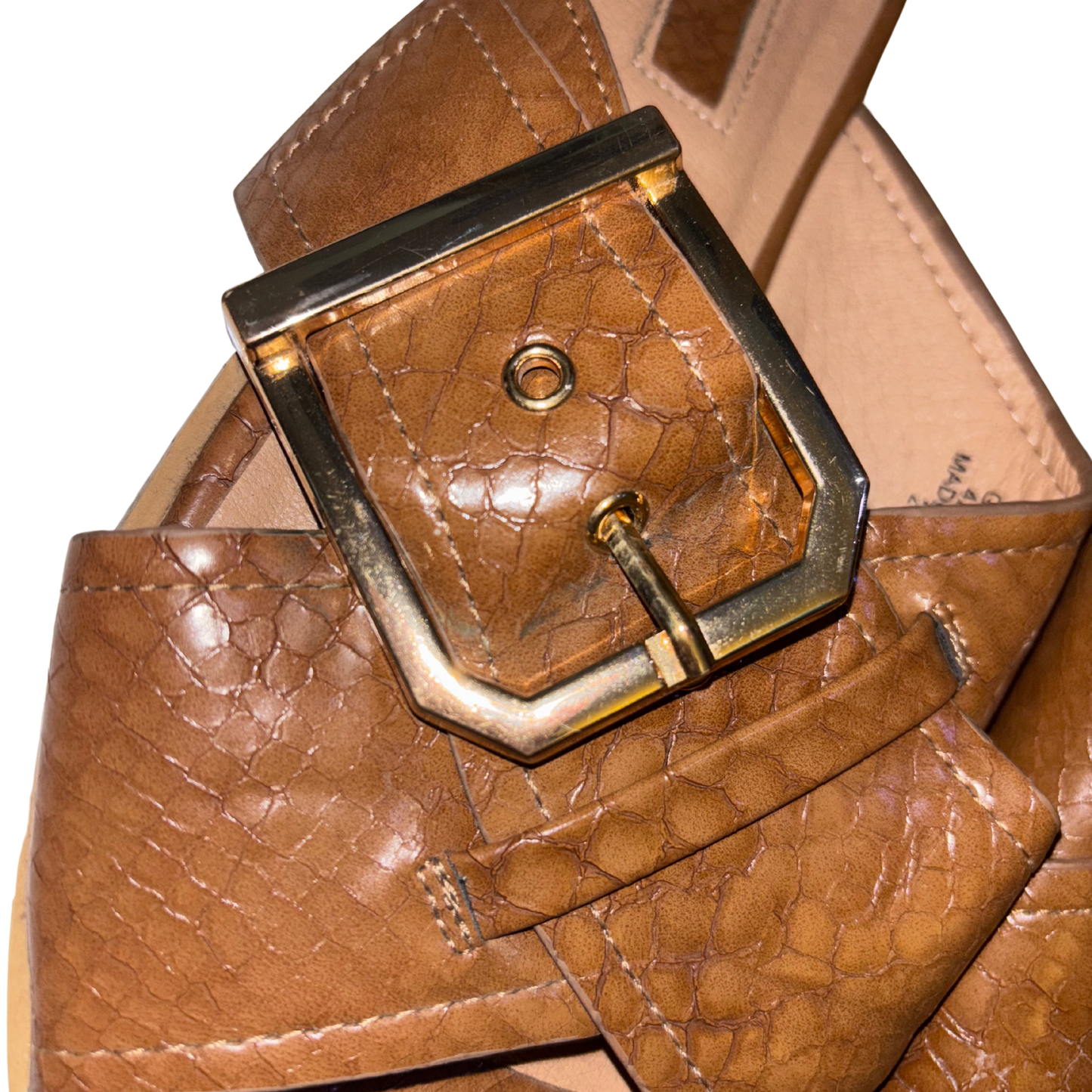 Topshop Brown Leather Sandals