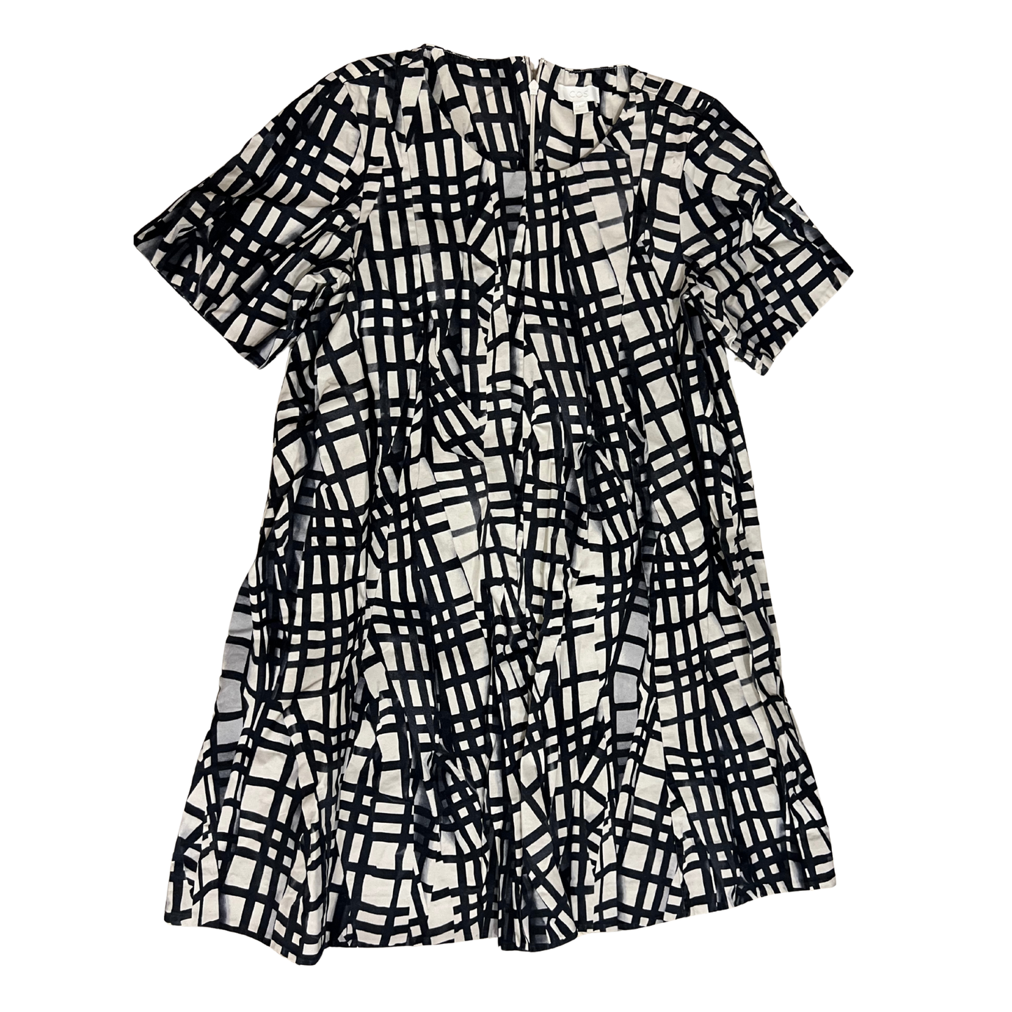 COS Abstract Detail Short Sleeve Midi Dress
