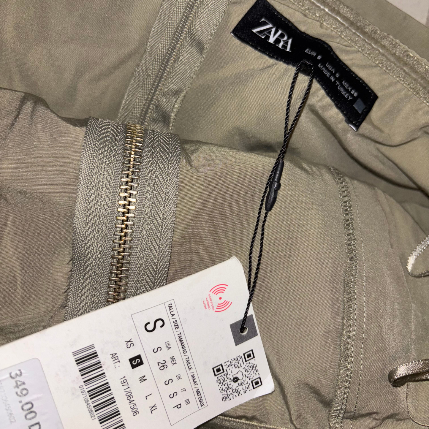 Zara Khaki Bandeau Jumpsuit