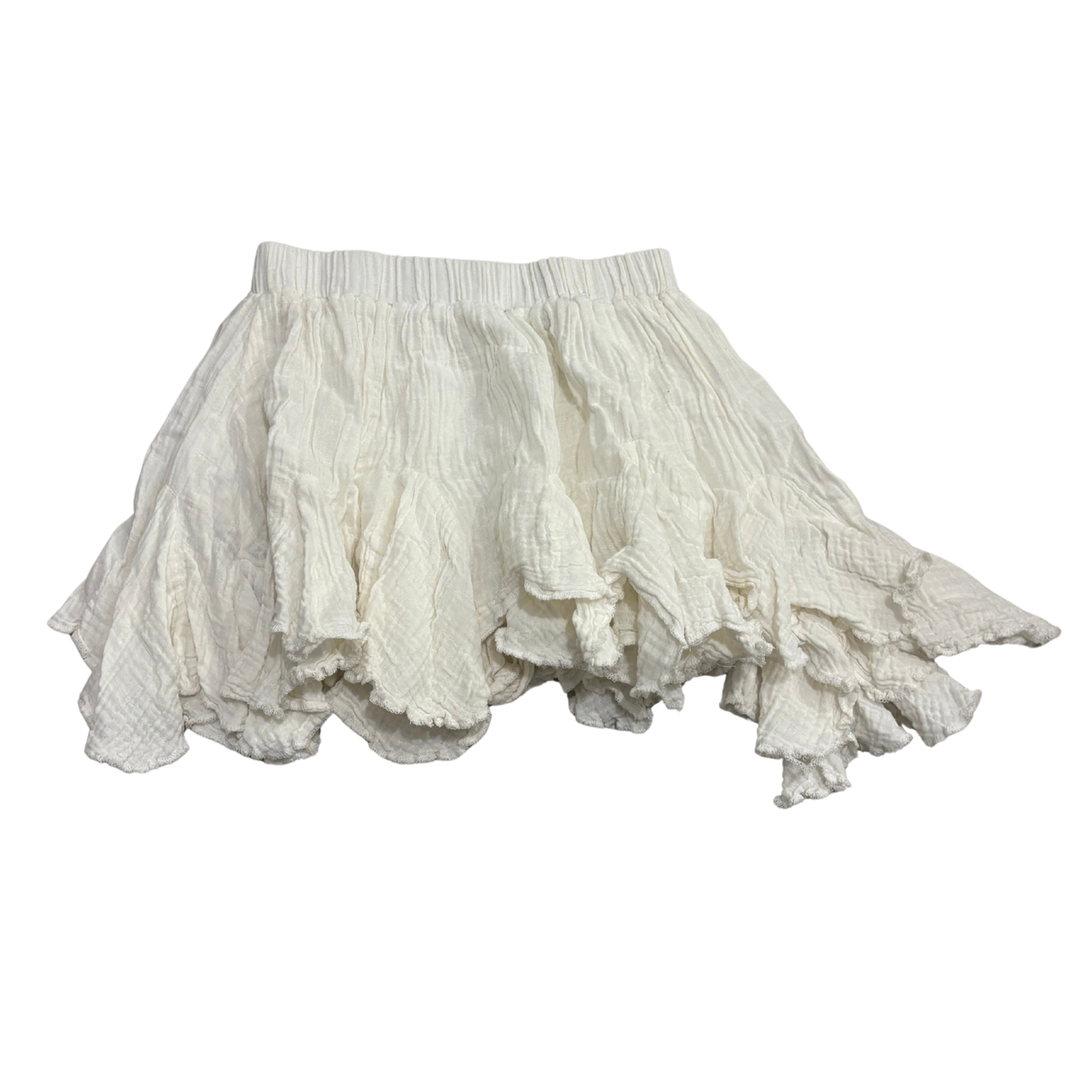 White Boho Mini Skirt