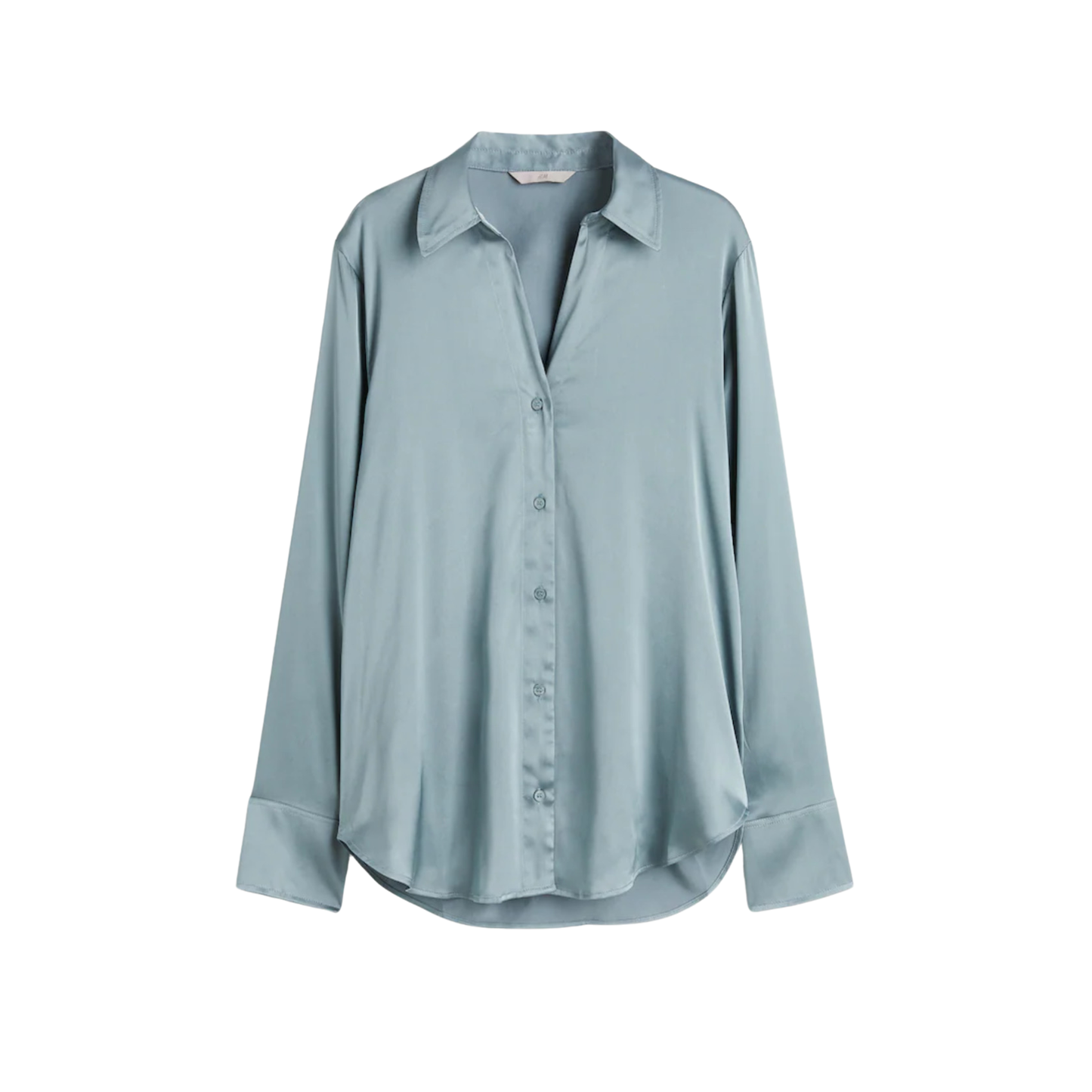 H&M Light Blue Satin Shirt