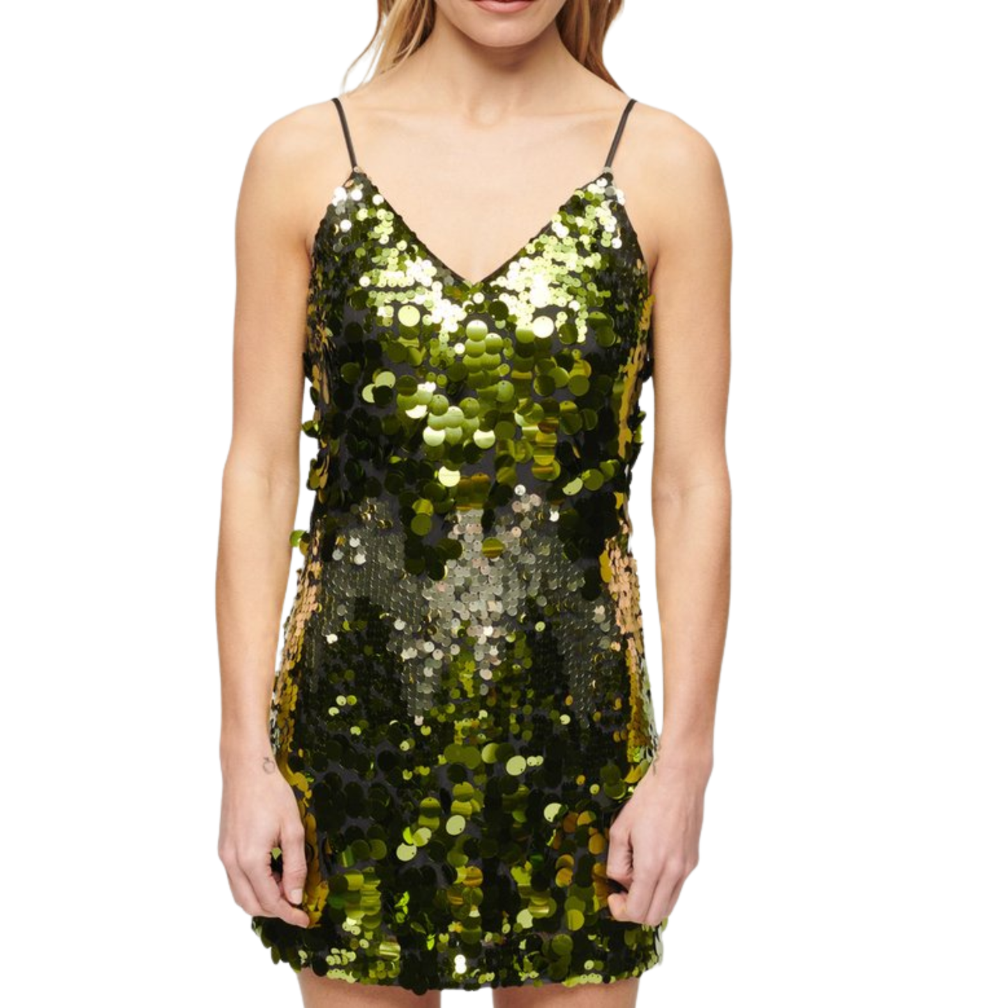 Superdry Green Sequin Mini Dress