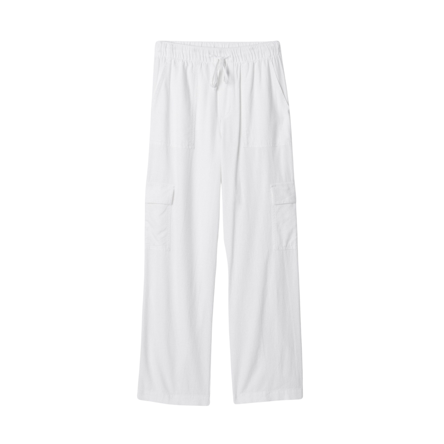 GAP White Linen Cargo Trousers
