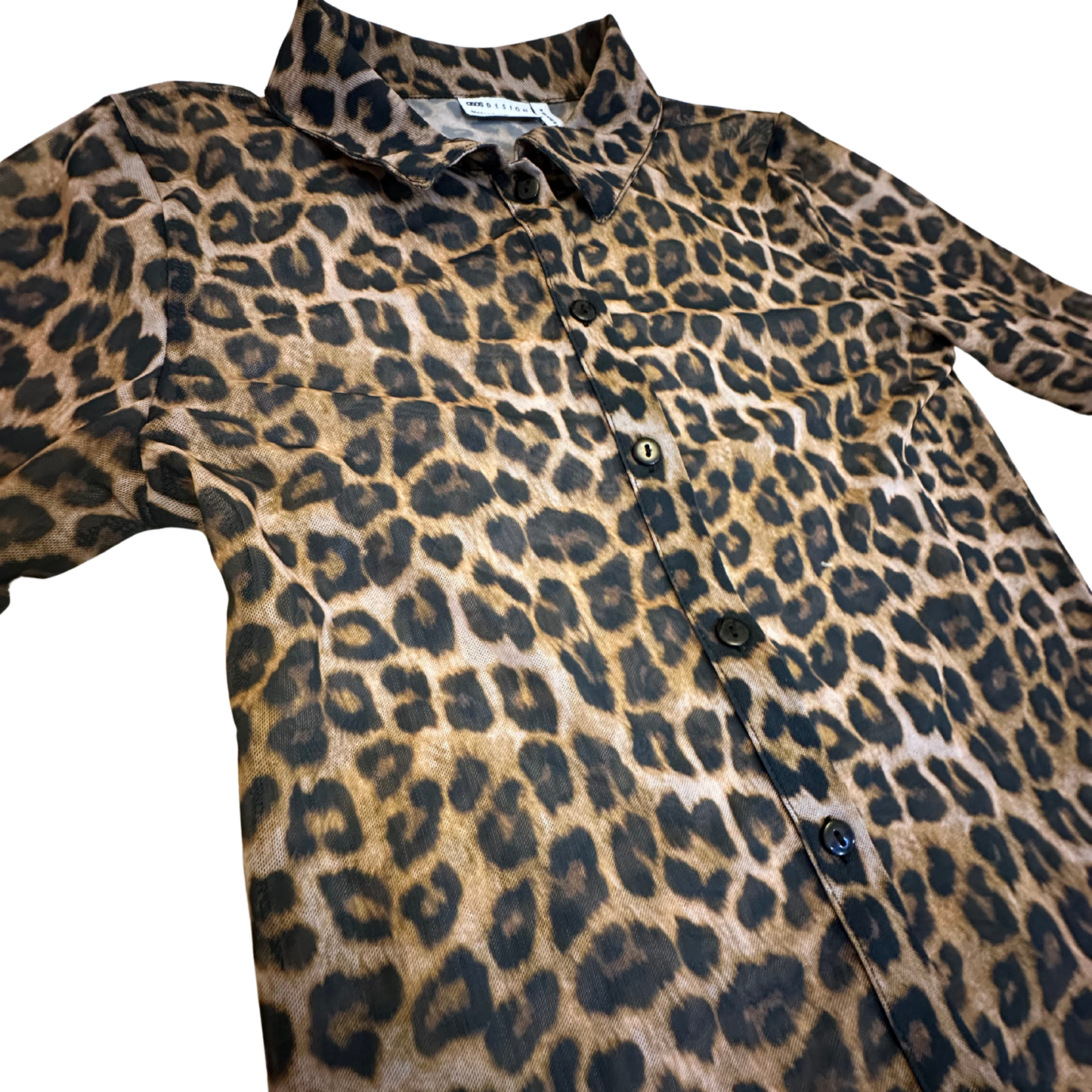 ASOS Sheer Leopard Print Shirt