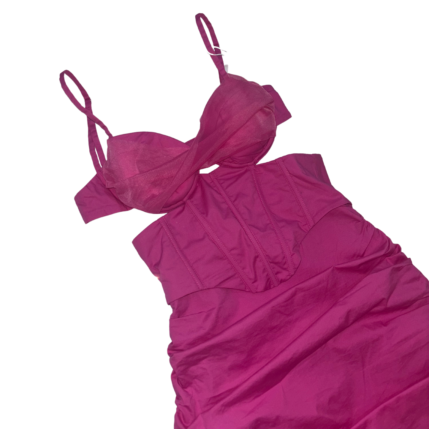 Oh Polly Pink Underwire Corset Mini Dress