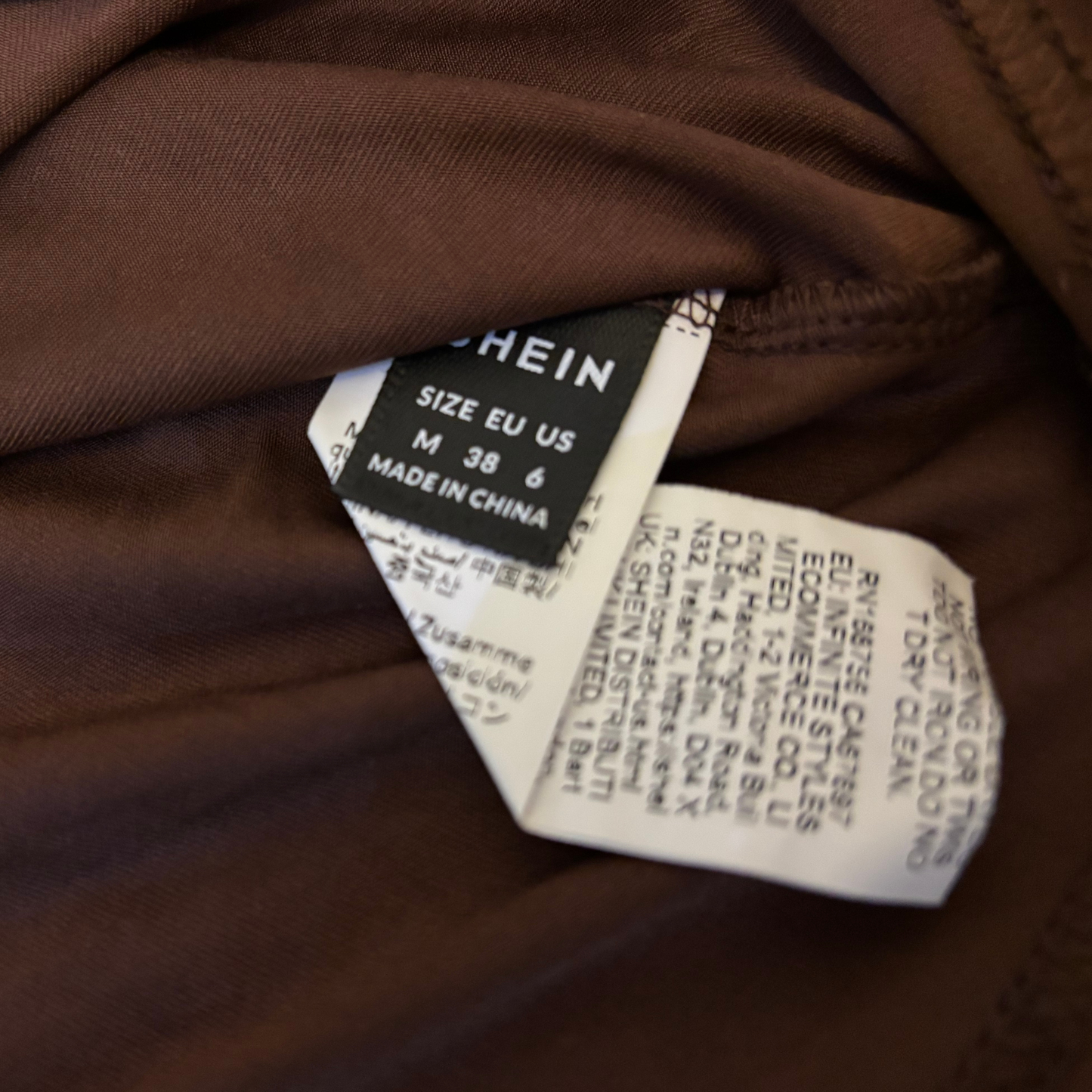 Chocolate Brown Flower Detail Top