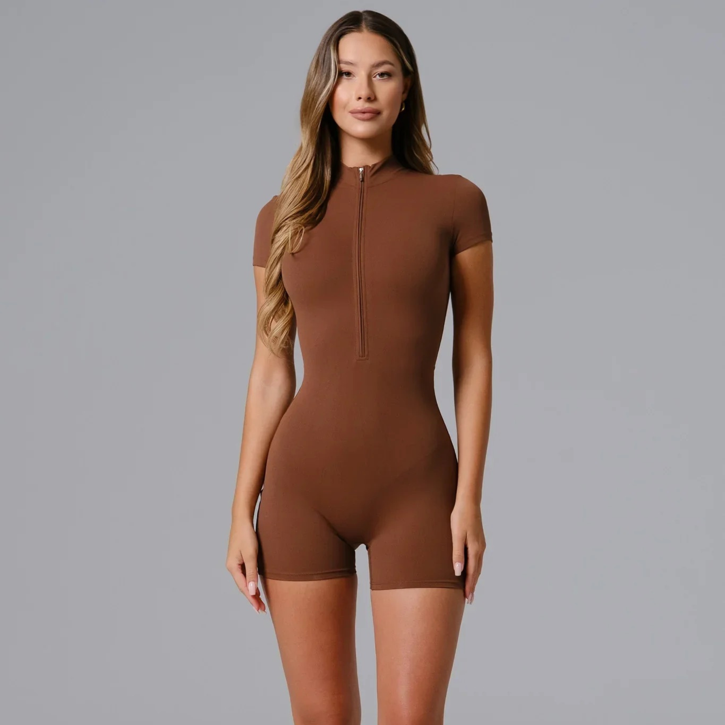 Brown Slinky Unitard