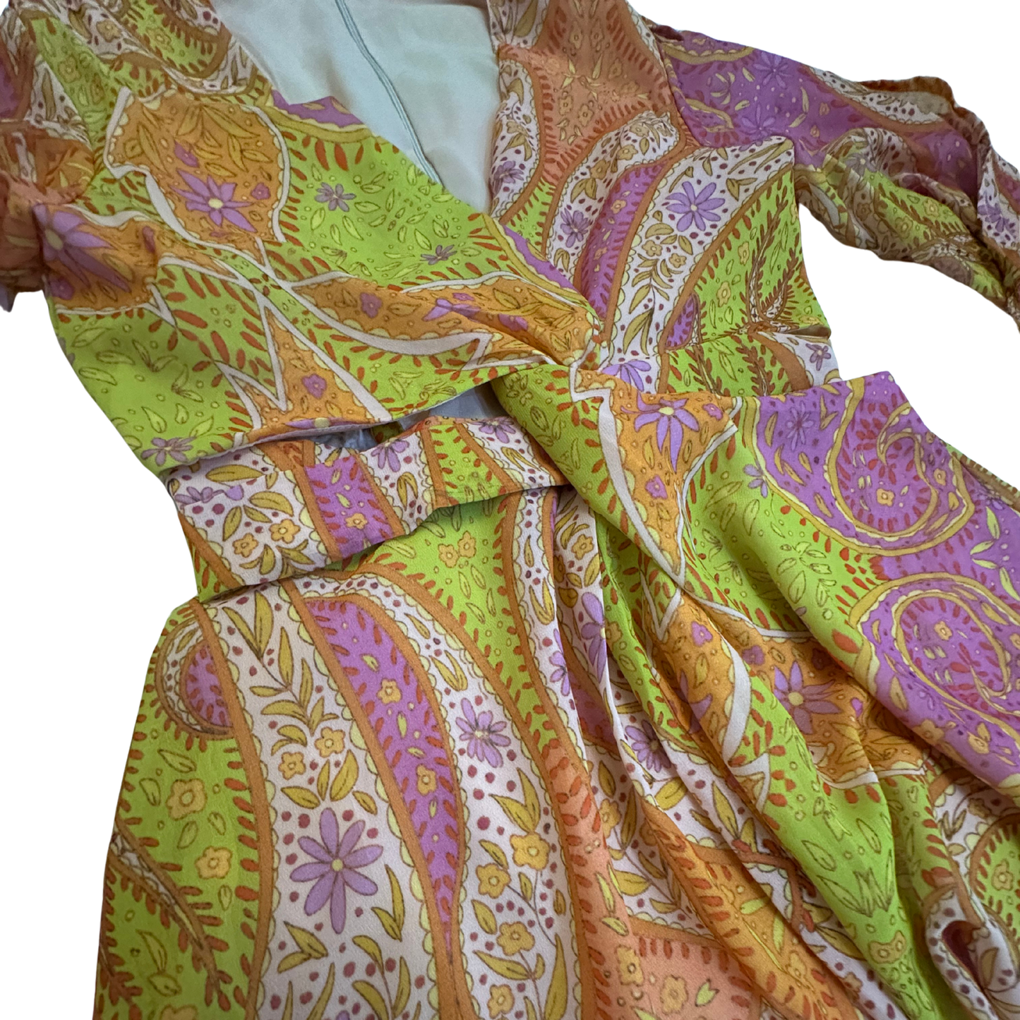 Patterned Cut Out Waist Mini Dress