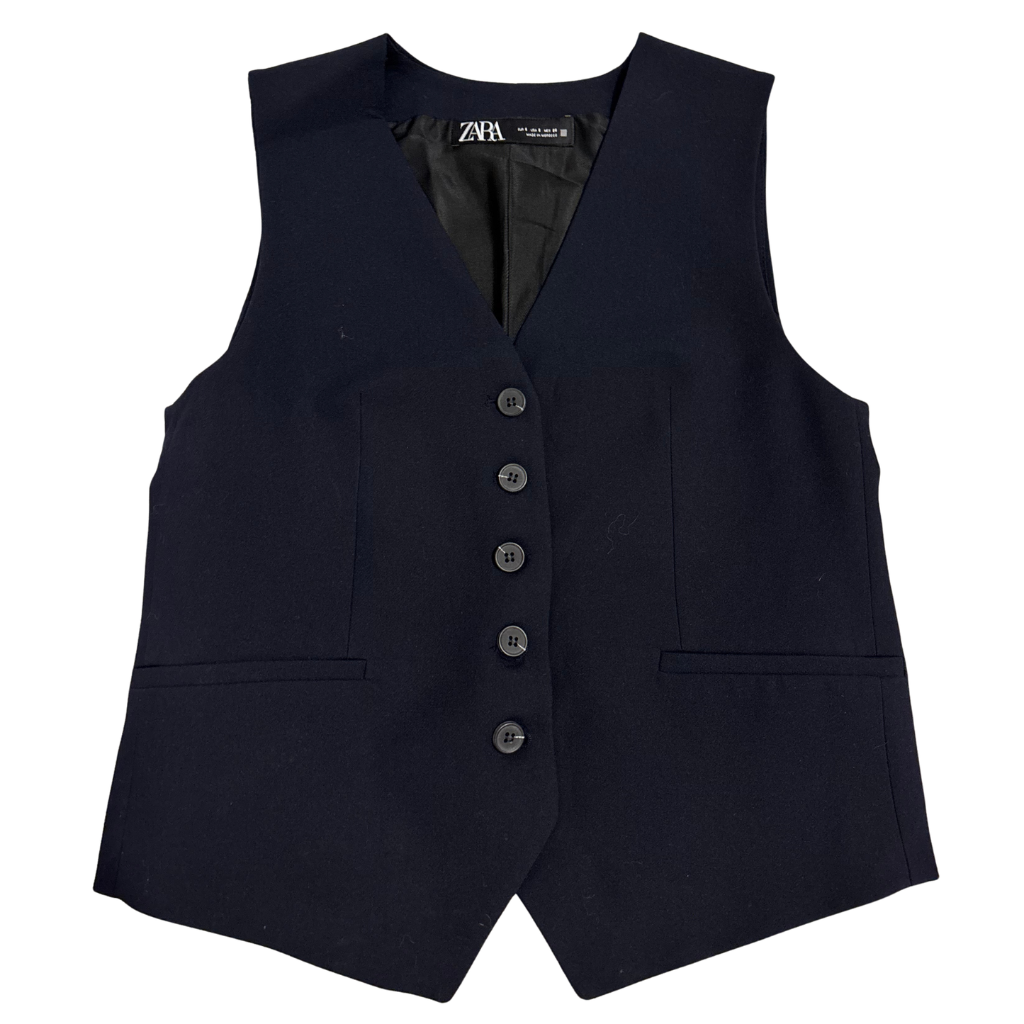 Zara Navy Button-Up Waistcoat