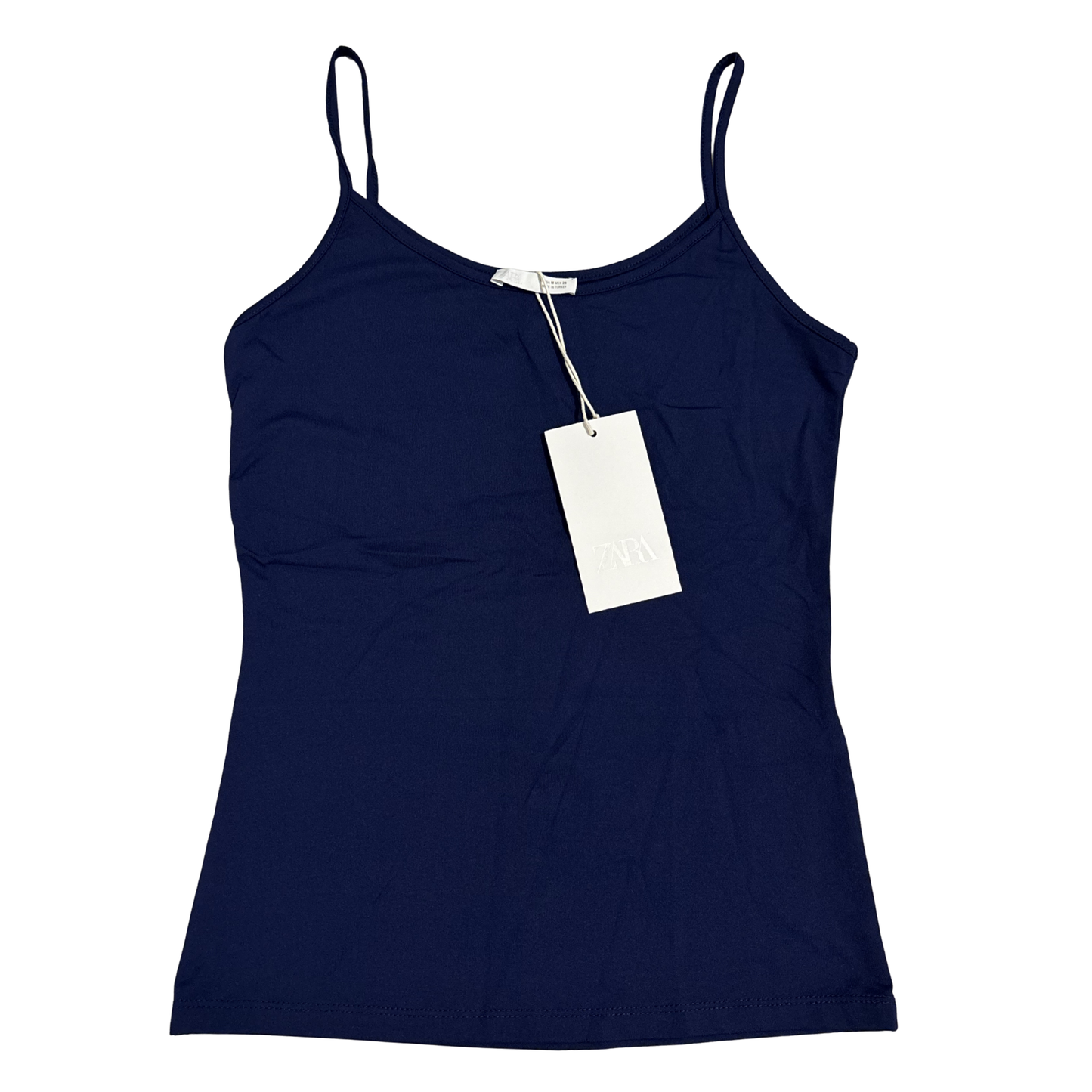 Zara Navy Blue Slinky Vest Top