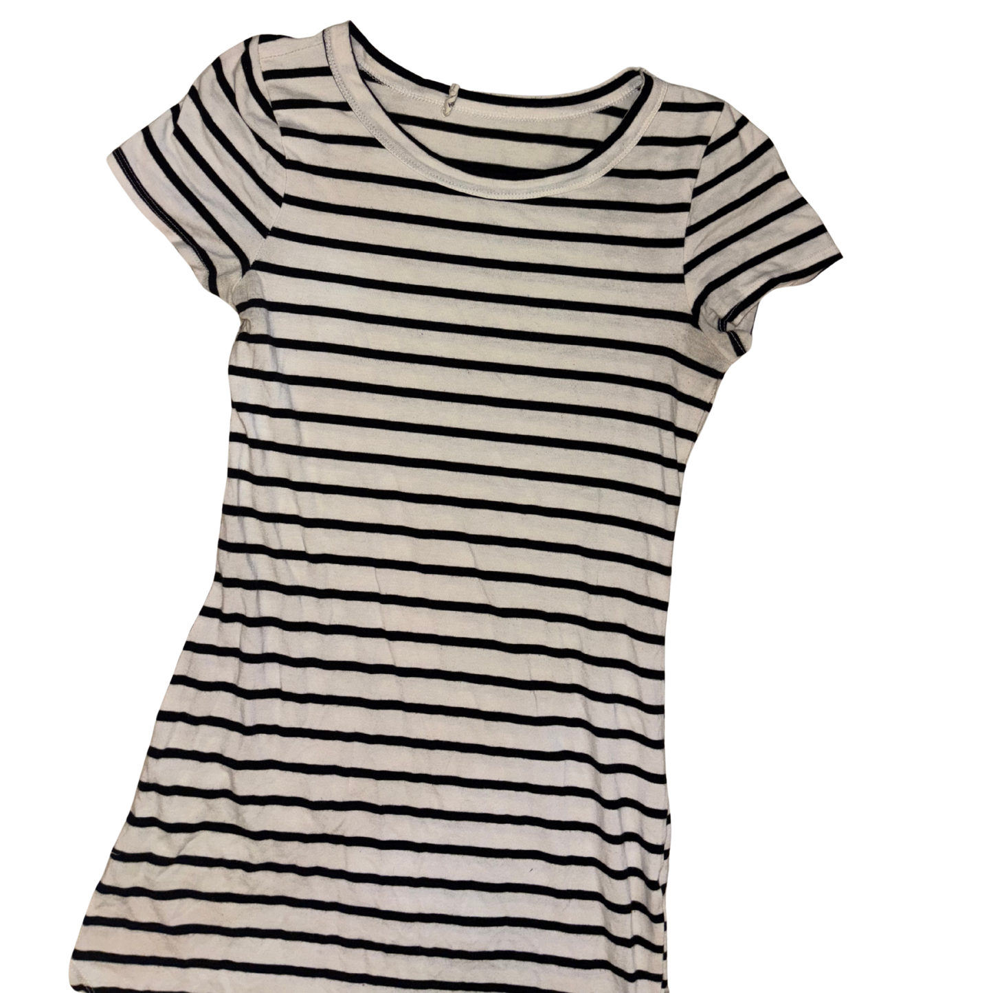 Heart & Hips Black & White Striped Mini Dress