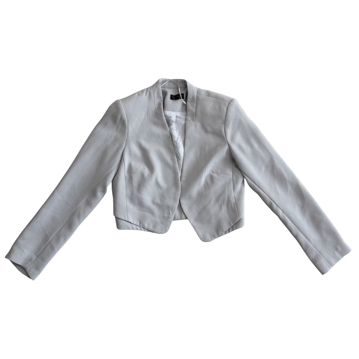 Topshop Grey Cropped Blazer
