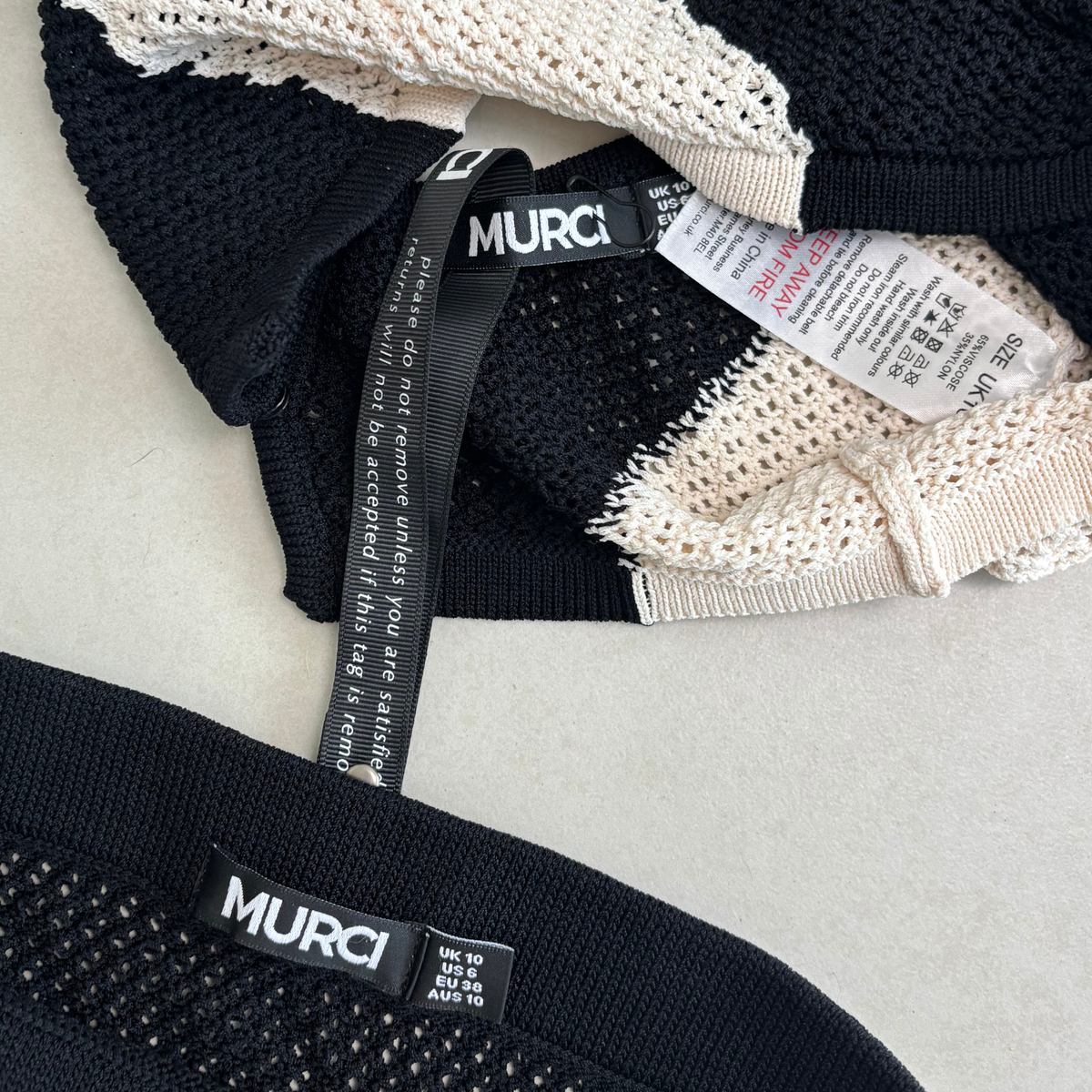 Murci Black & White Crochet Co-Ord