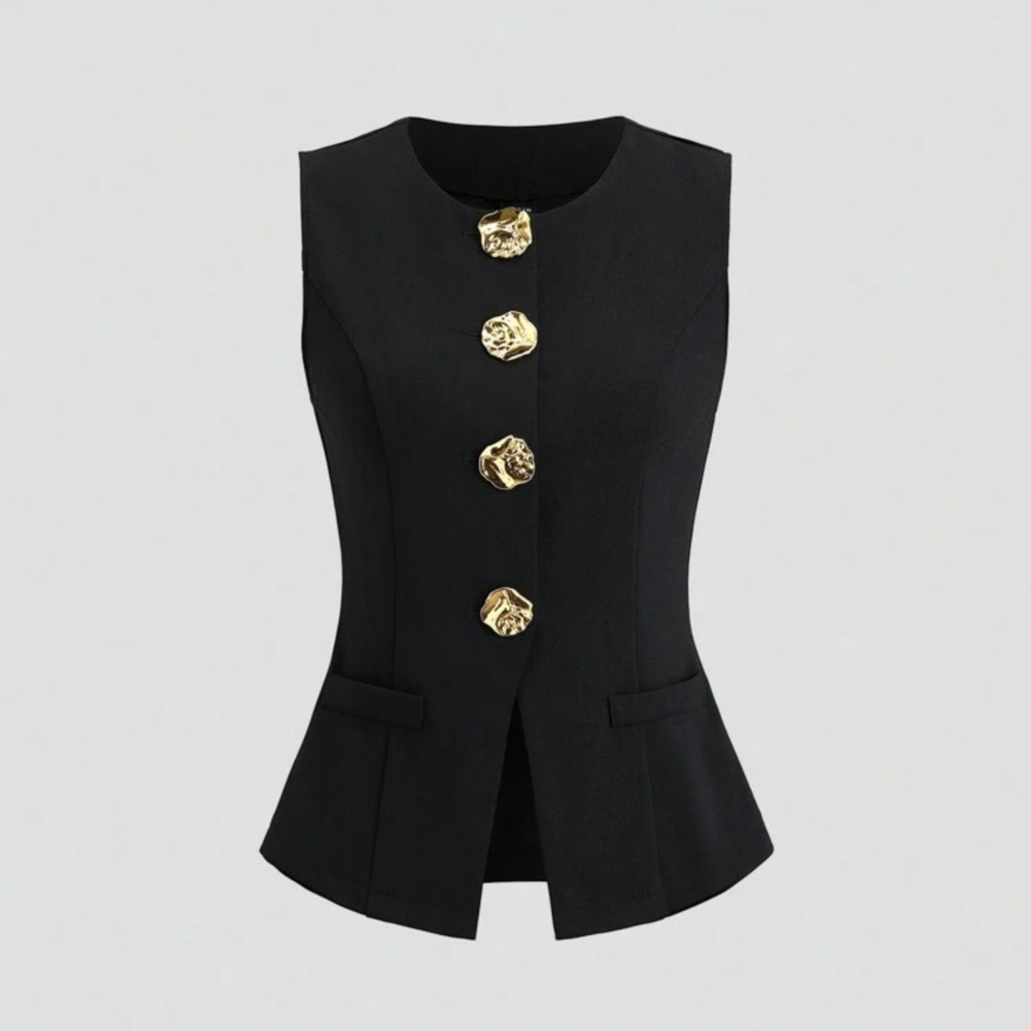 Black Button Up Top