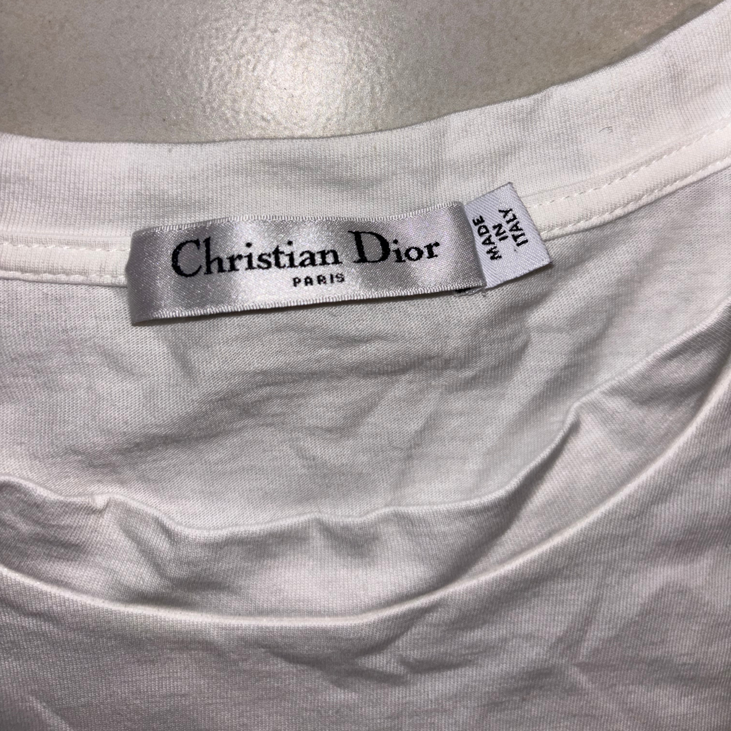 Christian Dior White Logo Patterned Cotton Shirt