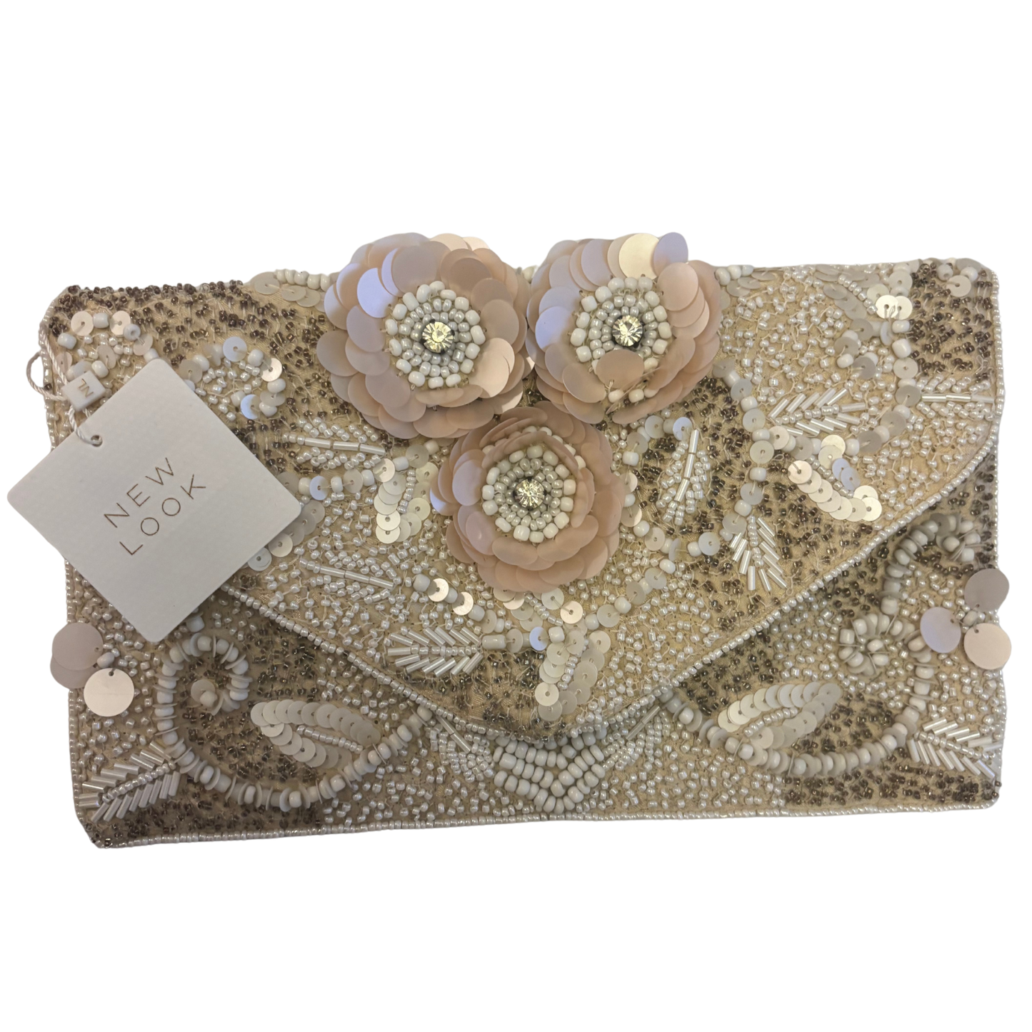 New Look Beaded Floral Clutch