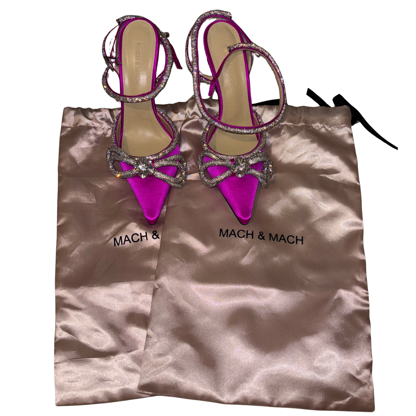 Mach & Mach Double Bow Heels - Pink