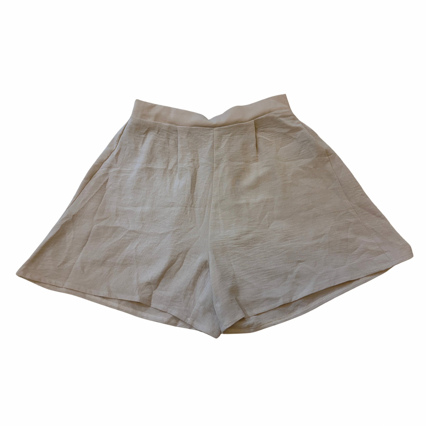Beige Elasticated Waist Shorts