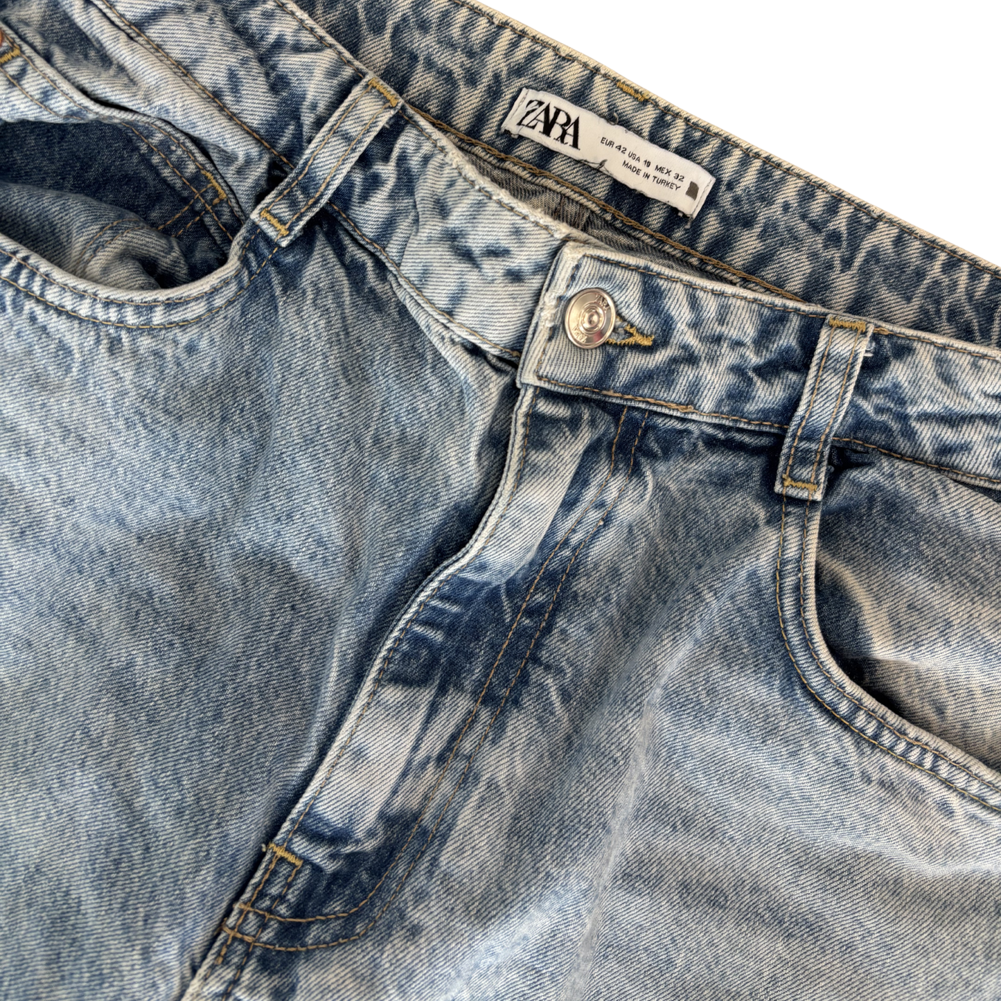 Zara Blue Wide Leg Jeans