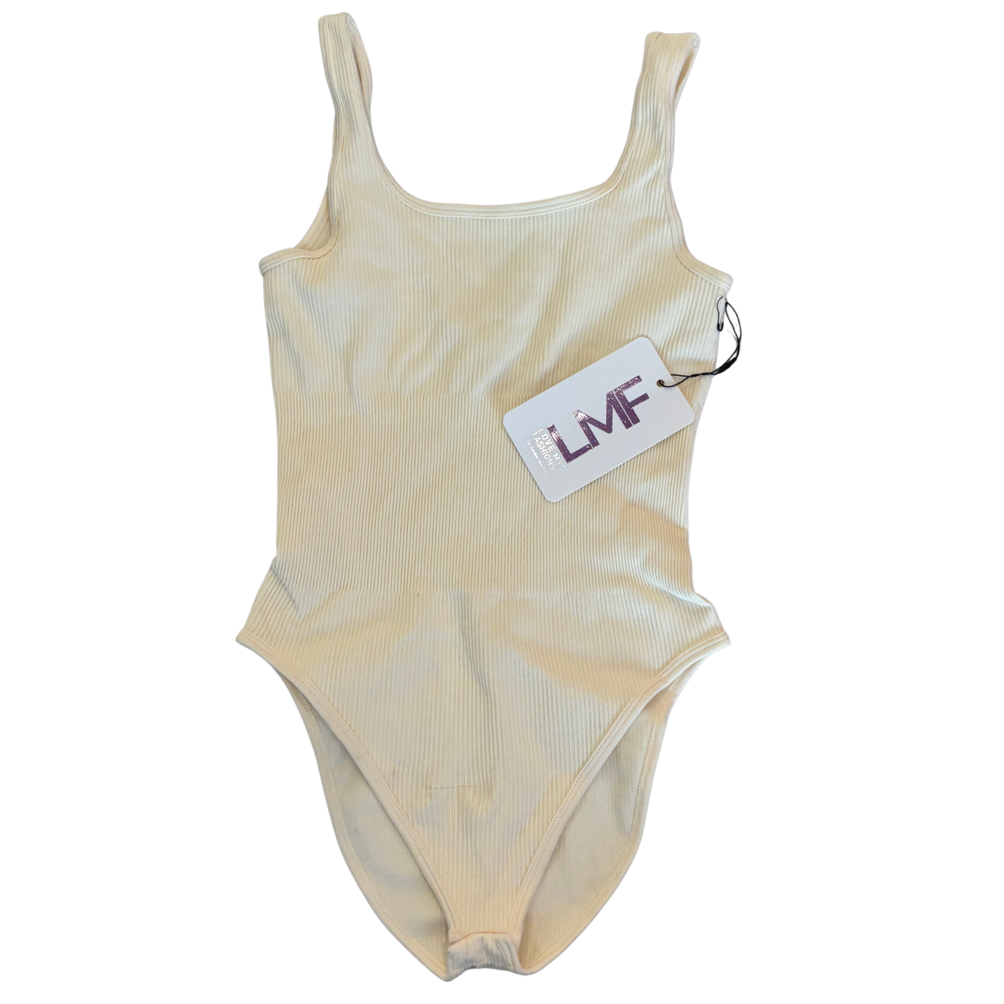 Cream Ribbed Bodysuit